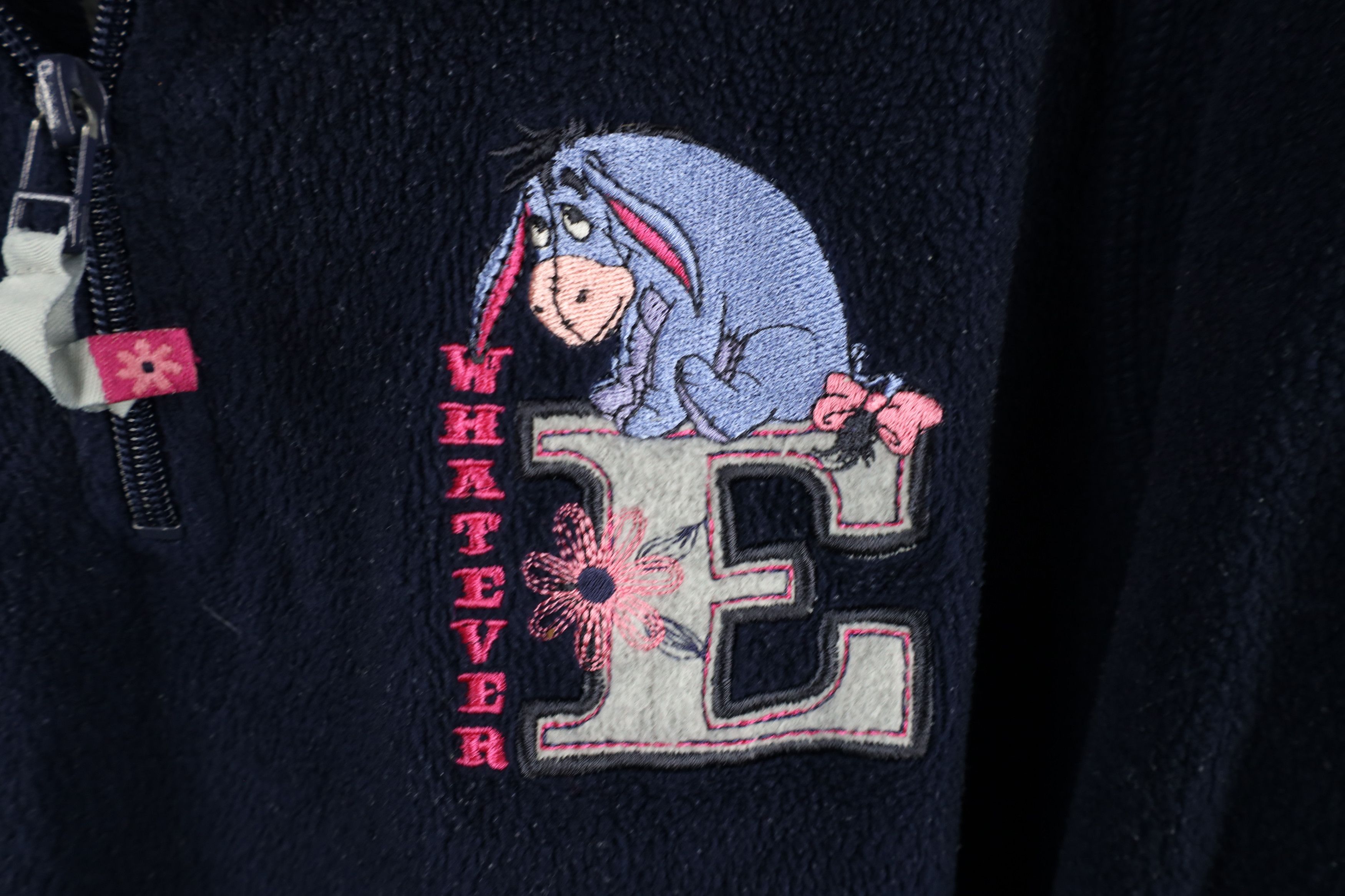 Disney × Vintage Vintage 90s Disney Winnie the Pooh Eeyore Fleece Sweater Size XL / US 12-14 / IT 48-50 - 4 Thumbnail