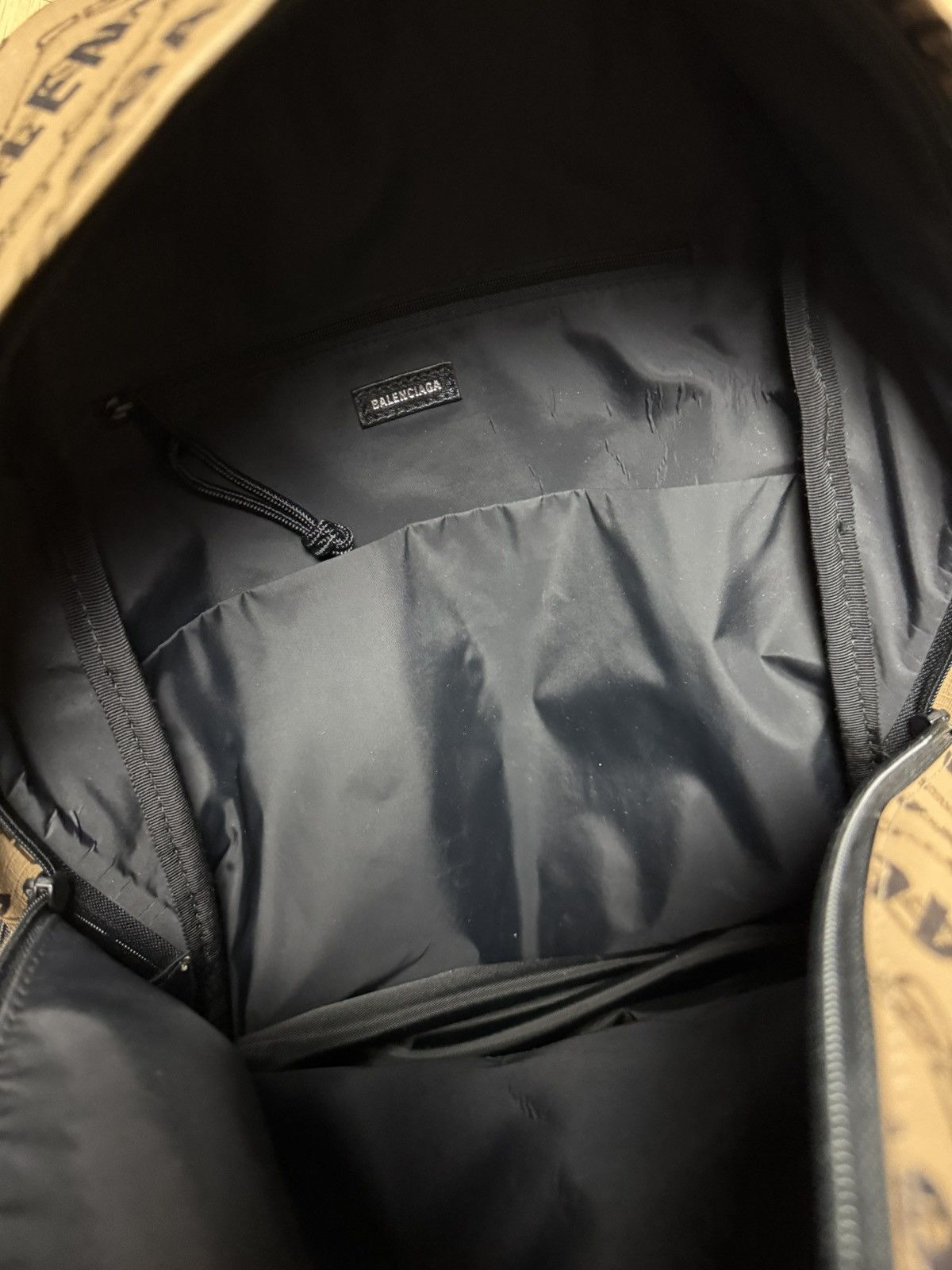 Balenciaga Signature Logo Print Canvas Backpack Size ONE SIZE - 4 Thumbnail