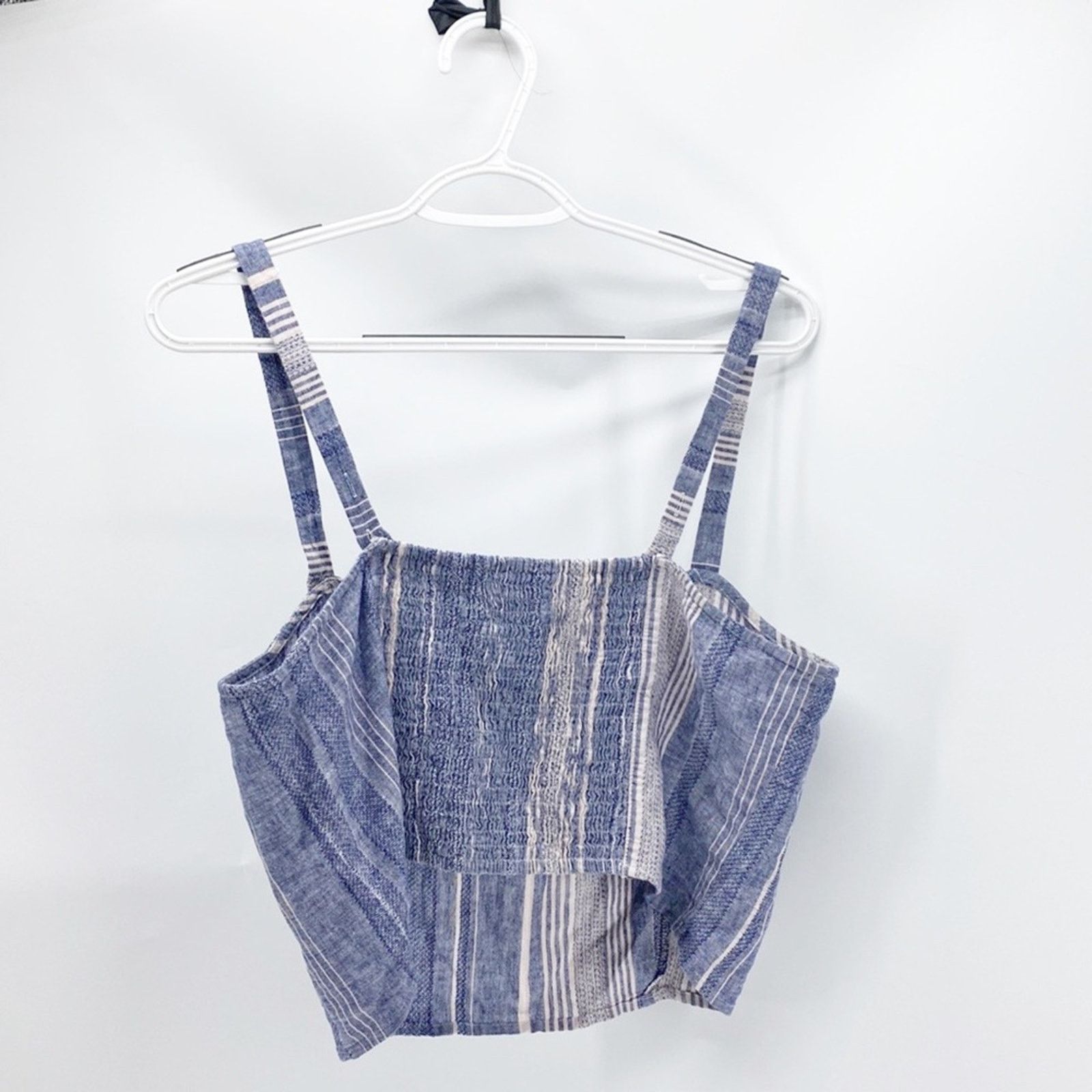 Express Express linen adjustable strap bohemian summer cropped top Size L / US 10 / IT 46 - 2 Thumbnail