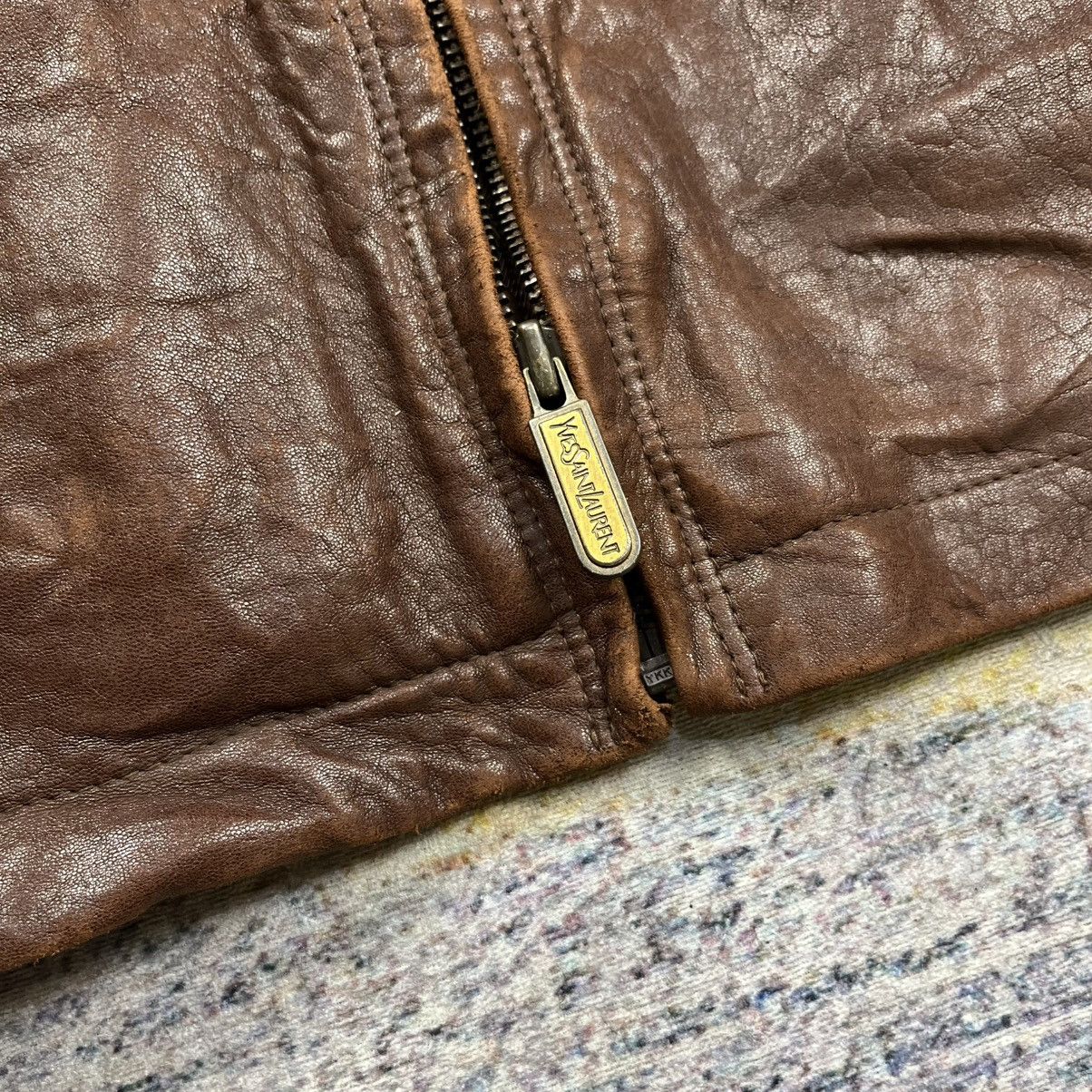 Yves Saint Laurent Vintage 90s ysl Yves saint laurent leather jacket Size US XL / EU 56 / 4 - 10 Thumbnail