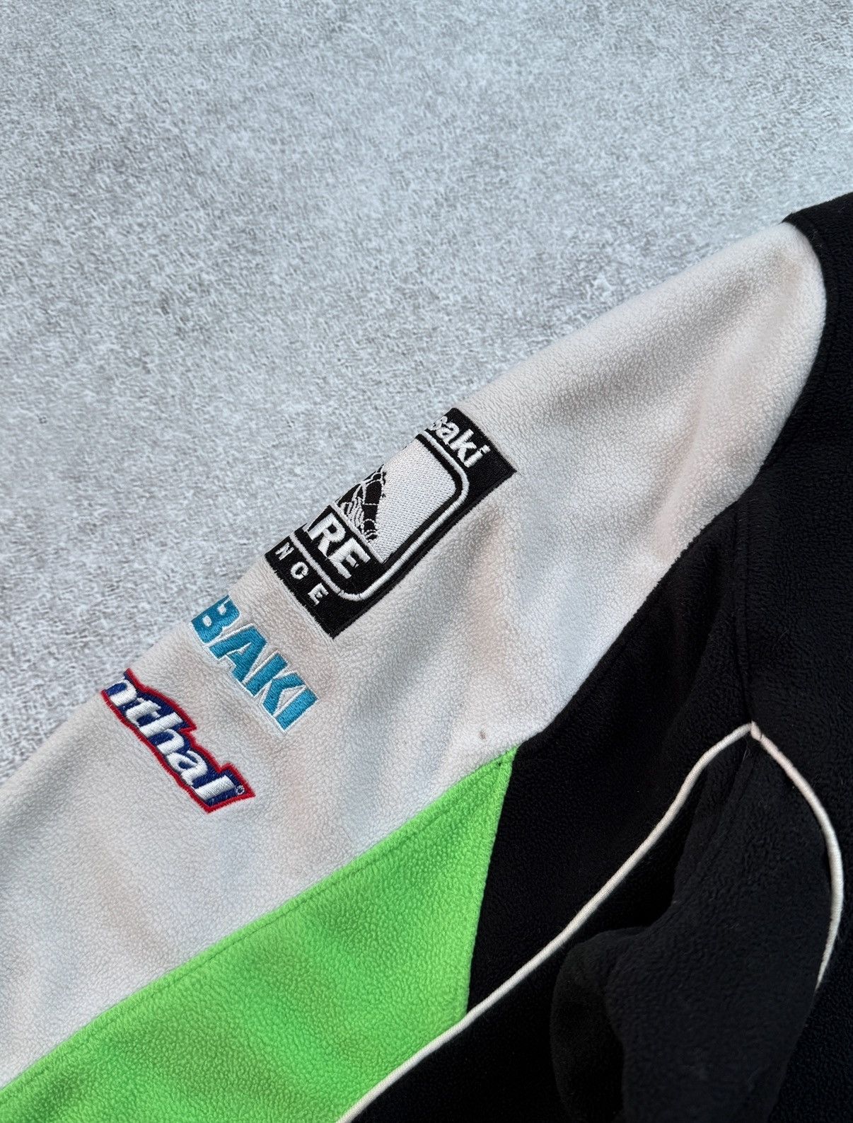 NASCAR KAWASAKI RACING NASCAR MOTO FLEECE MSS RETRO RARE Y2K BLACK Size US S / EU 44-46 / 1 - 7 Thumbnail