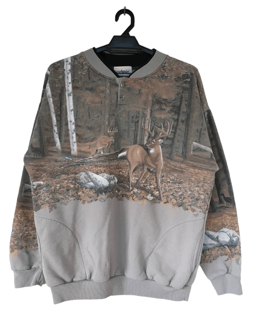 Vintage Vintage Printed Sweatshirt Size US L / EU 52-54 / 3 - 1 Thumbnail