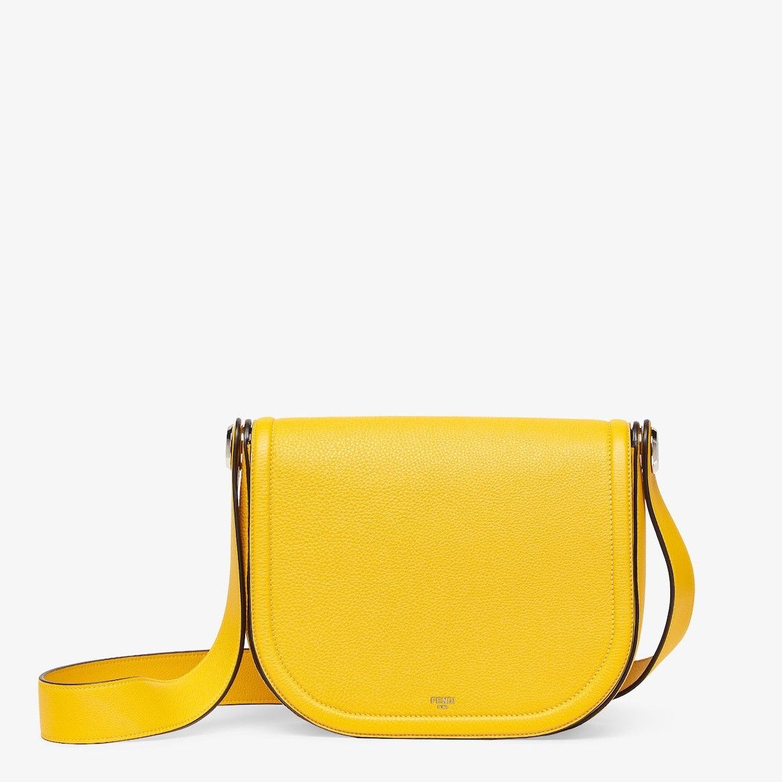 Fendi o1s1wg110925 Size:OS/Fendi Roma Leather Chiodo in Yellow Size ONE SIZE - 1 Thumbnail