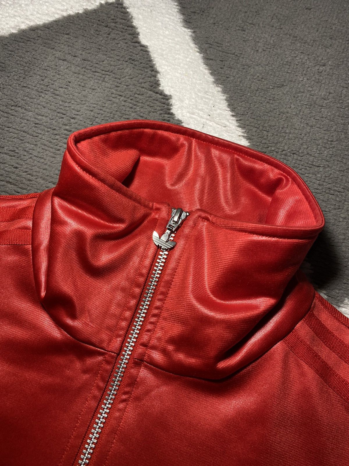 Adidas × Vintage Vintage 00’s Y2K Adidas Chile62 Waxed Shine Zip Sweatshirt Size US S / EU 44-46 / 1 - 8 Thumbnail
