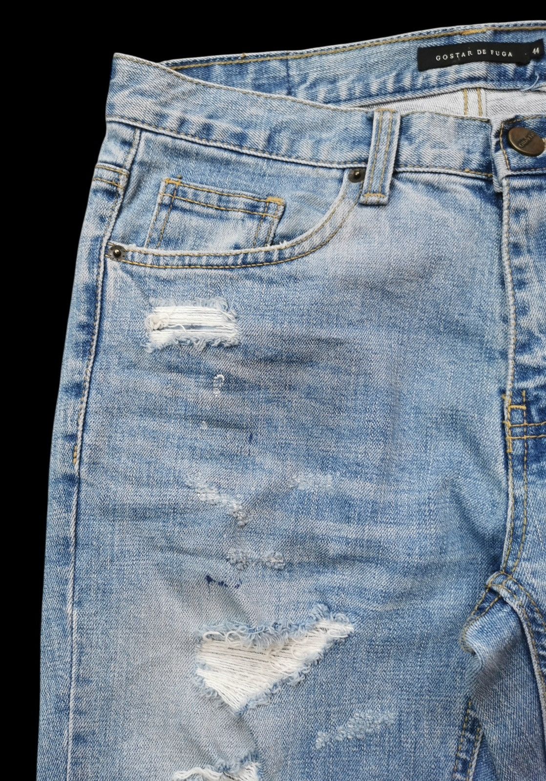 GOSTAR DE FUGA Go Star de Fuga Distressed Skinny Jeans - Size 44 (W32) Size US 32 / EU 48 - 6 Thumbnail