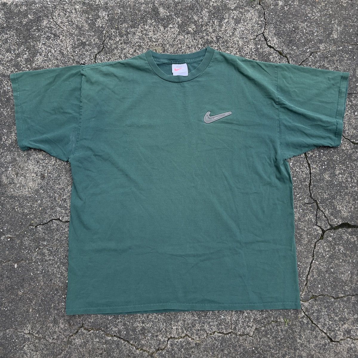 Distressed Vintage NIKE Rubber Swoosh Shirt