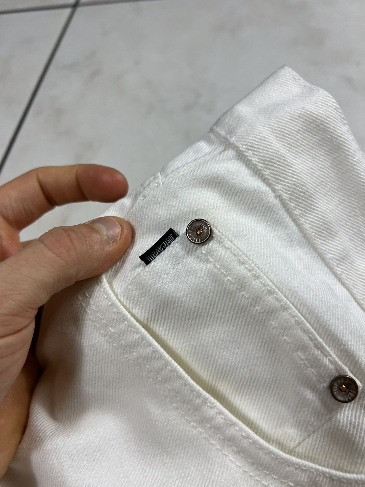 Roberto Cavalli Vintage Just Roberto Cavalli archive white denim jeans pants Size US 32 / EU 48 - 11 Thumbnail