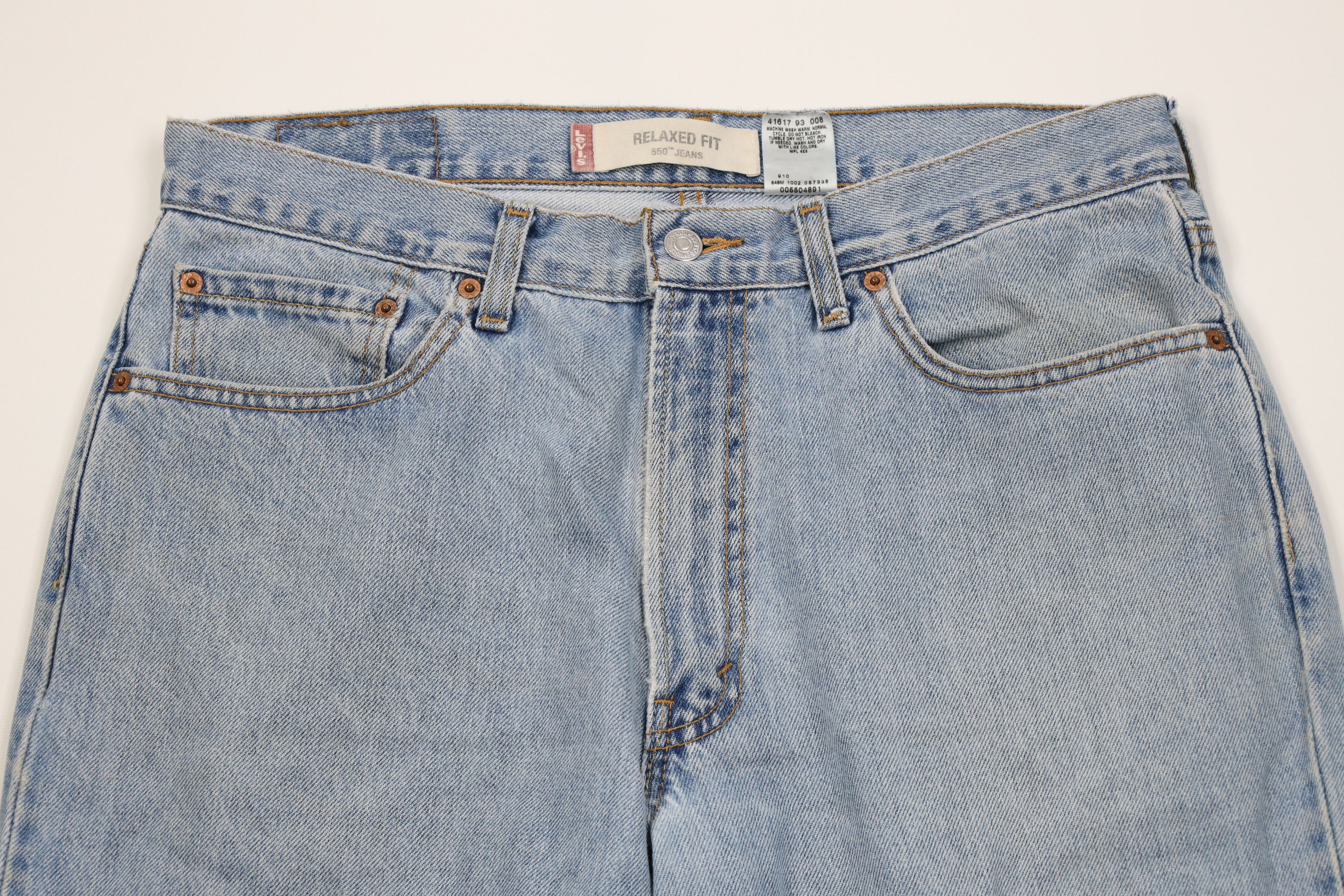 Levi's Vintage Y2K Levis 550 Relaxed Fit Denim Jeans Blue Cotton Size US 34 / EU 50 - 2 Thumbnail