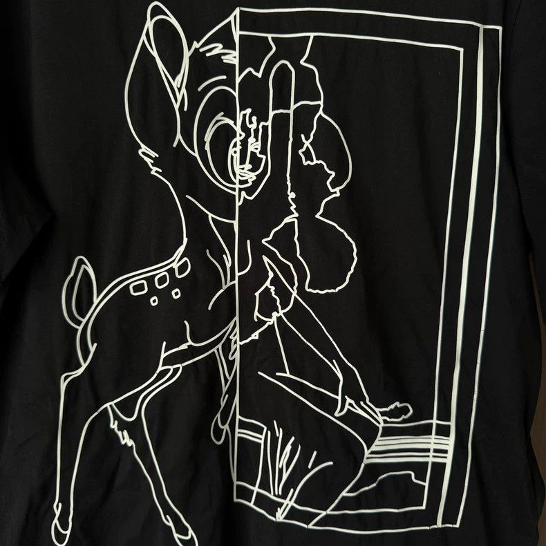 Givenchy Givenchy Best-selling black sketch deer Bambi short-sleeve Size US XS / EU 42 / 0 - 2 Thumbnail