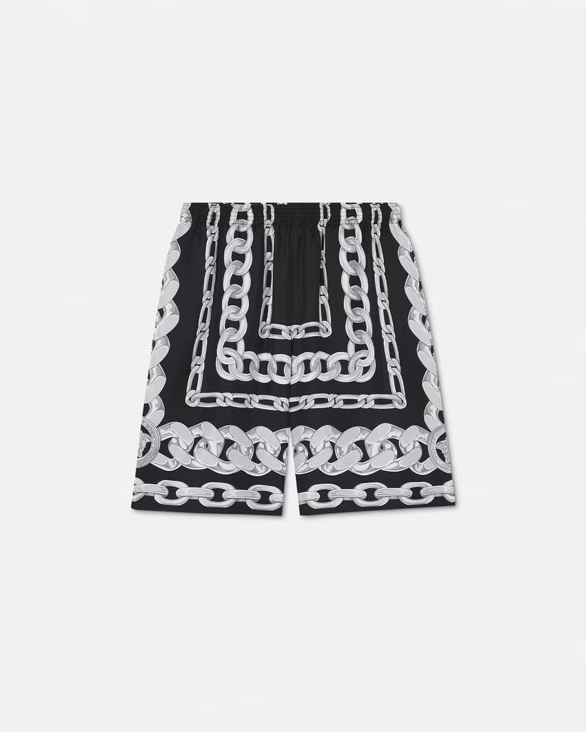 Versace o1s22i1n0125 Bermuda Short in Black Silver Size US 34 / EU 50 - 1 Thumbnail