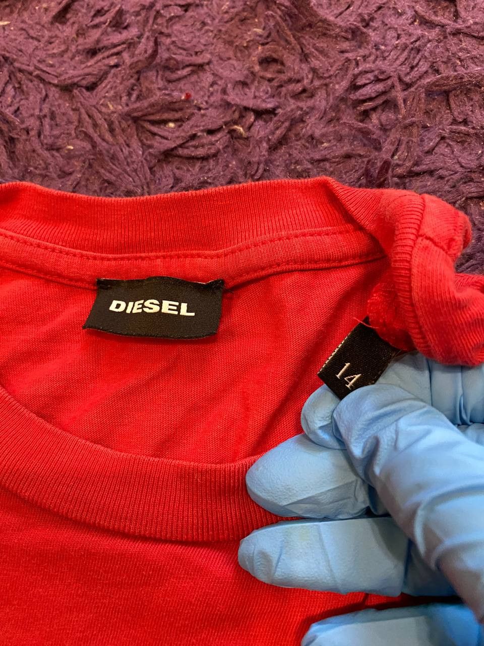 Diesel Vintage big logo T-Shirt red DIESEL Y2K KIDS 14 years Size US S / EU 44-46 / 1 - 2 Thumbnail