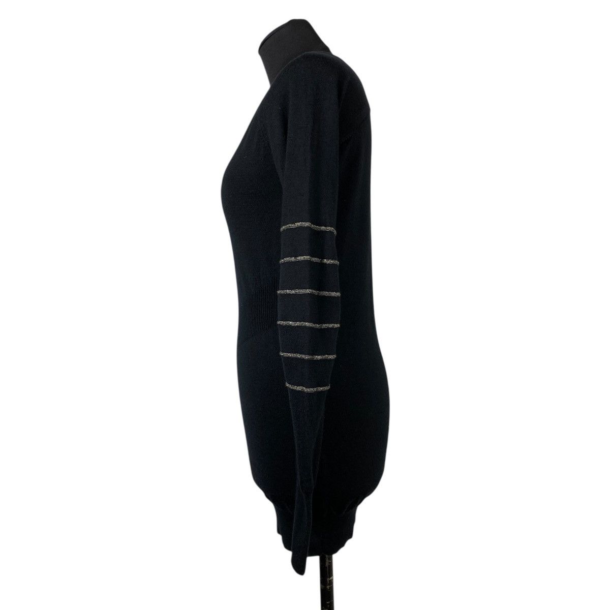 Marithe + Francois Girbaud M+FG Long Sleeve With Gold Stripes Wool Stretch Dress Size M / US 6-8 / IT 42-44 - 5 Thumbnail
