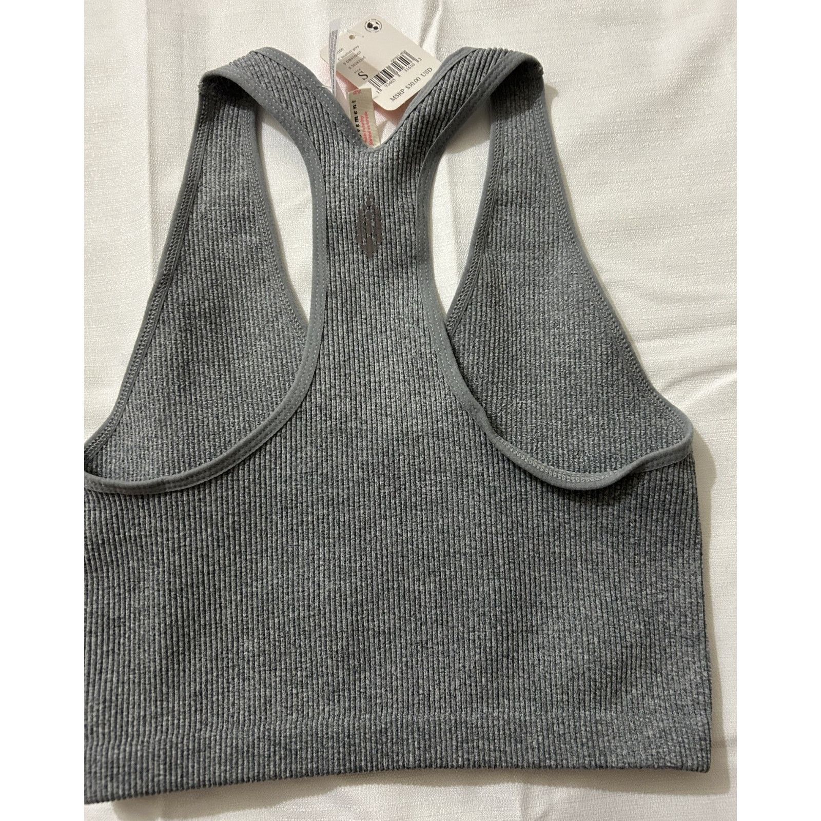 Free People NWT-Women's Free People Movement Crop Tank-Gray Size Small Size S / US 4 / IT 40 - 3 Thumbnail