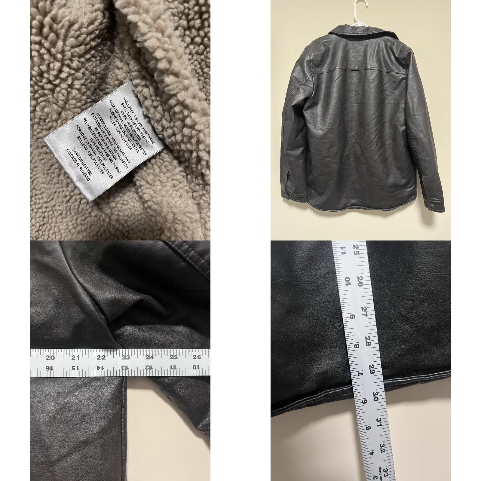Levi's Levi's Brown Faux Leather Jacket Mens M Bomber Jacket Coat Zip Full Zip Lined Regular Vintage No Size US M / EU 48-50 / 2 - 8 Thumbnail