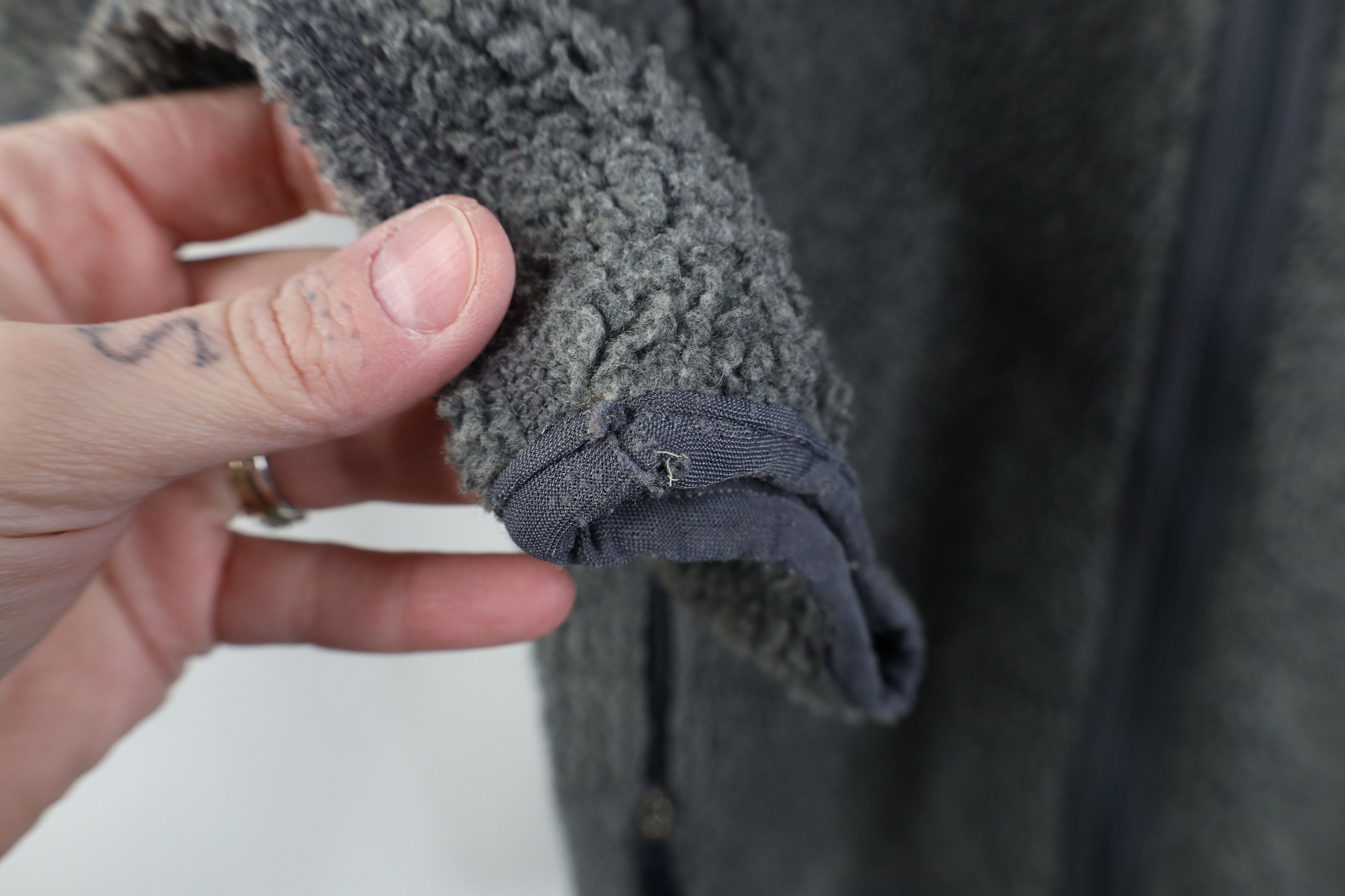 Patagonia Vintage 90s Patagonia Pile Fleece Full Zip Jacket Gray USA Size M / US 6-8 / IT 42-44 - 6 Thumbnail