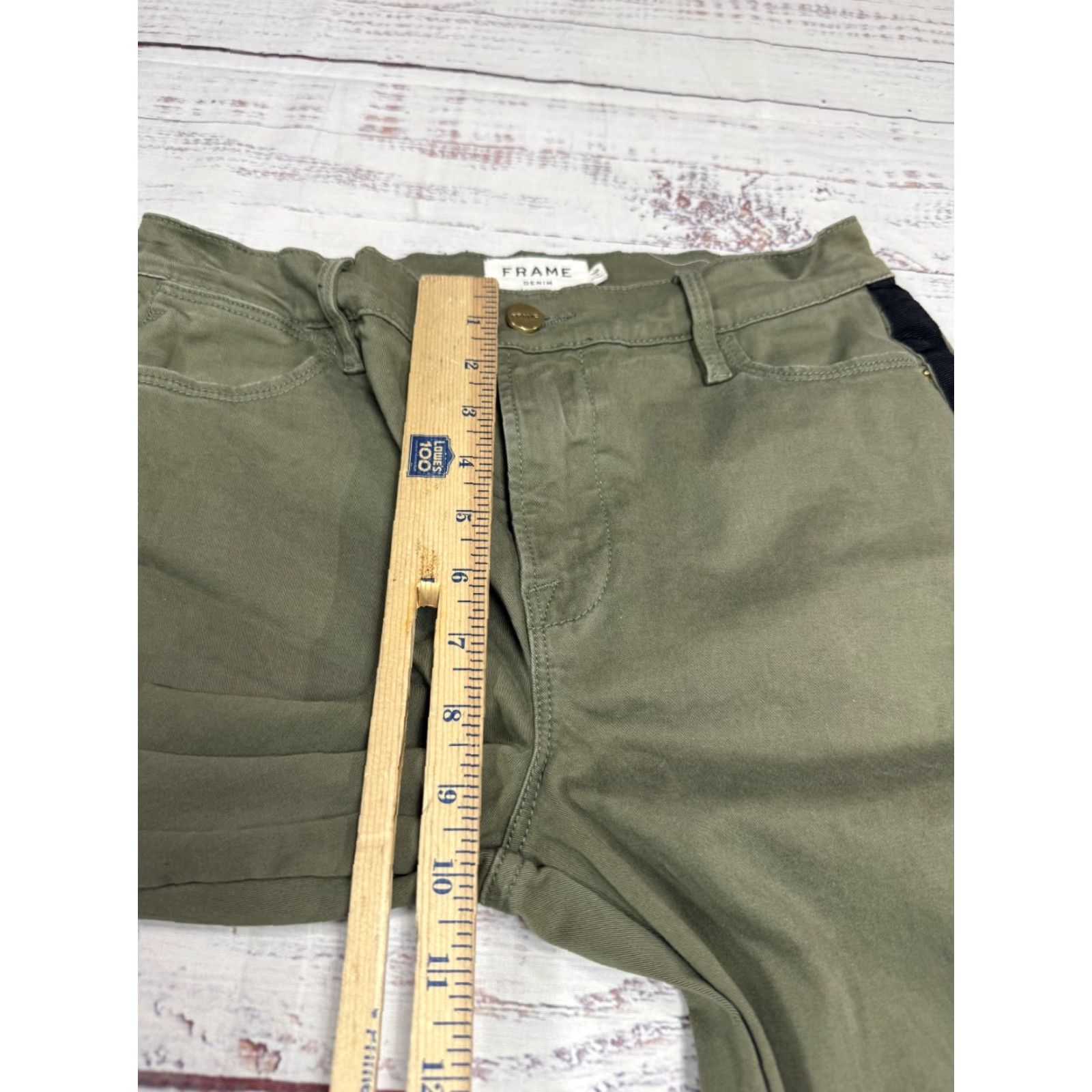 Frame FRAME Jeans London-Los Angeles Green Le Hight Straight Cotton Womens Sz 29 Denim Fashion 90s? Size 29" - 3 Thumbnail