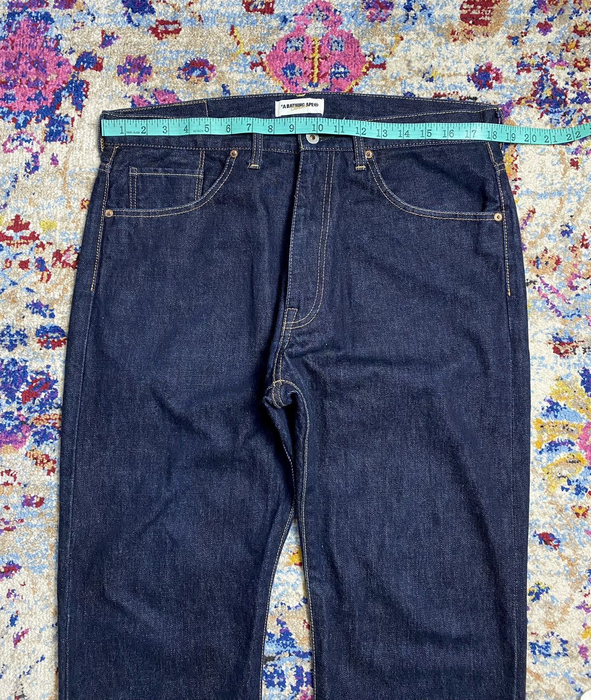 Bape Bapesta OG Classic 14oz Straight Relaxed Jeans W34 Size US 36 / EU 52 - 14 Thumbnail