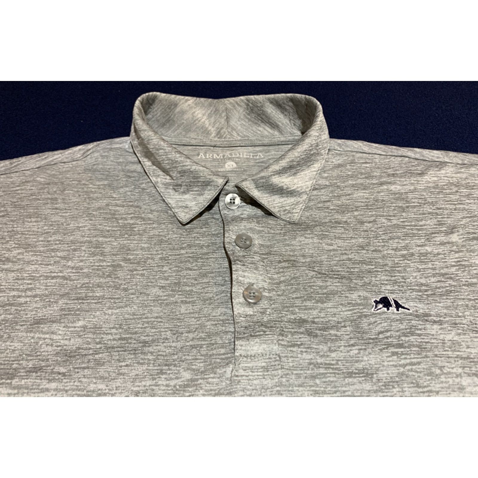 Vintage Armadilla Polo Shirt XL Gray 100% Polyester Size US XL / EU 56 / 4 - 3 Thumbnail