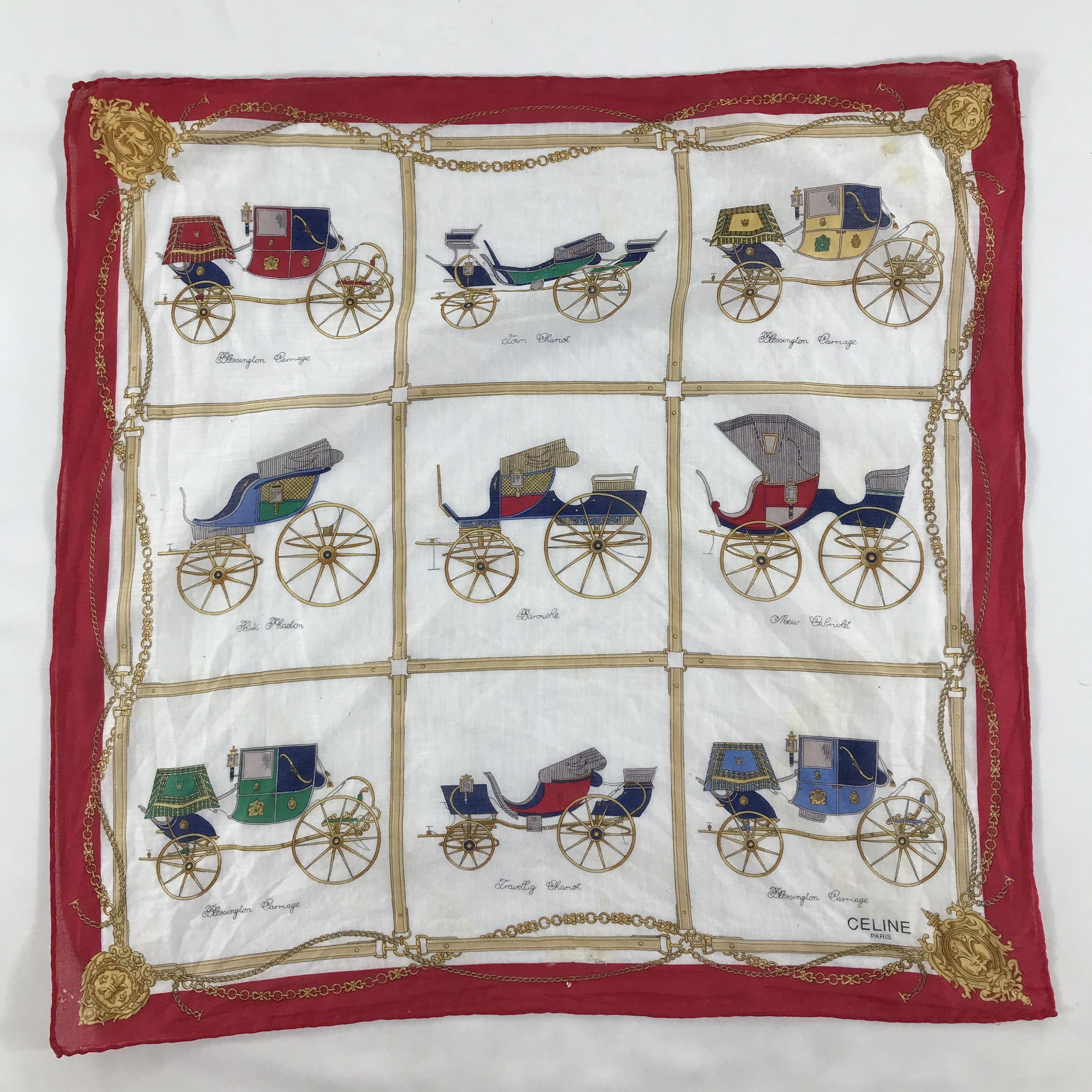 Celine × Vintage Celine Bandana / Handkerchief / Neckerchief - S1881 Size ONE SIZE - 1 Thumbnail