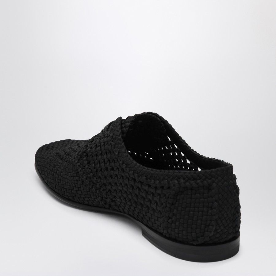 Dolce & Gabbana o1d2blof0226 Fabric Derby Shoes in Black Size US 7.5 / EU 40-41 - 4 Thumbnail