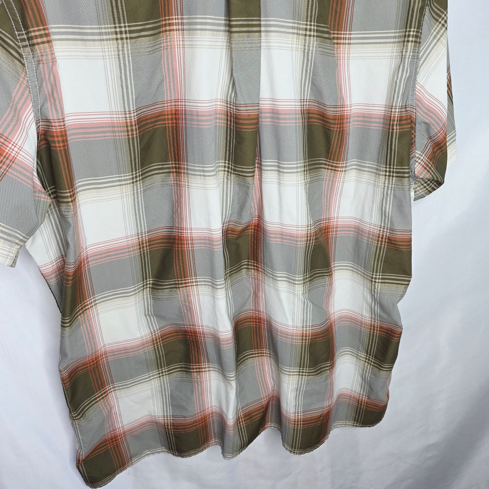 Eddie Bauer Eddie Bauer Brown White Plaid Button Up Short Sleeve Shirt Size US XL / EU 56 / 4 - 10 Thumbnail