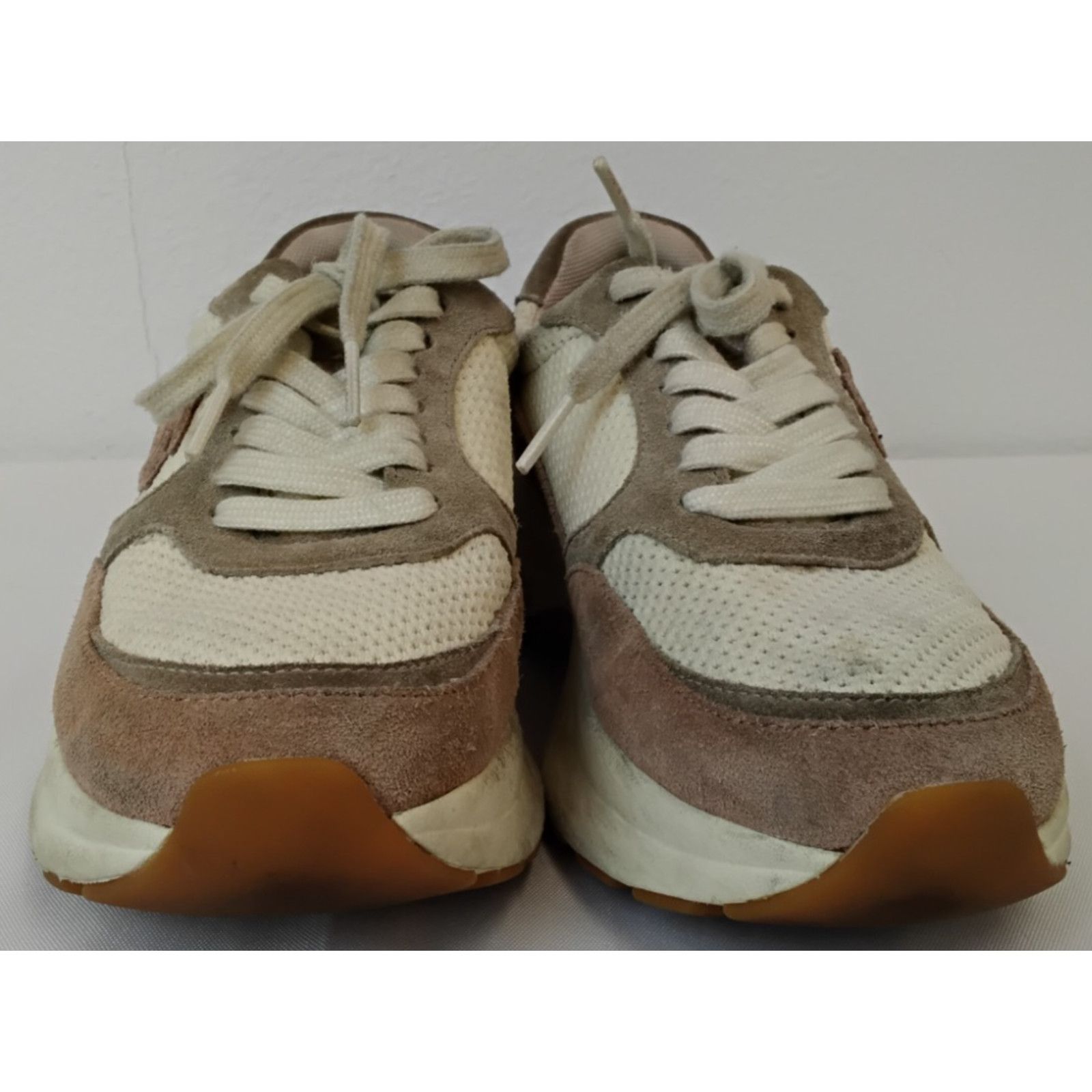 Tory Burch Tory Burch Kick Trainer Sneaker Women's 7M Rose/Cream Suede Size US 7 / IT 37 - 11 Thumbnail