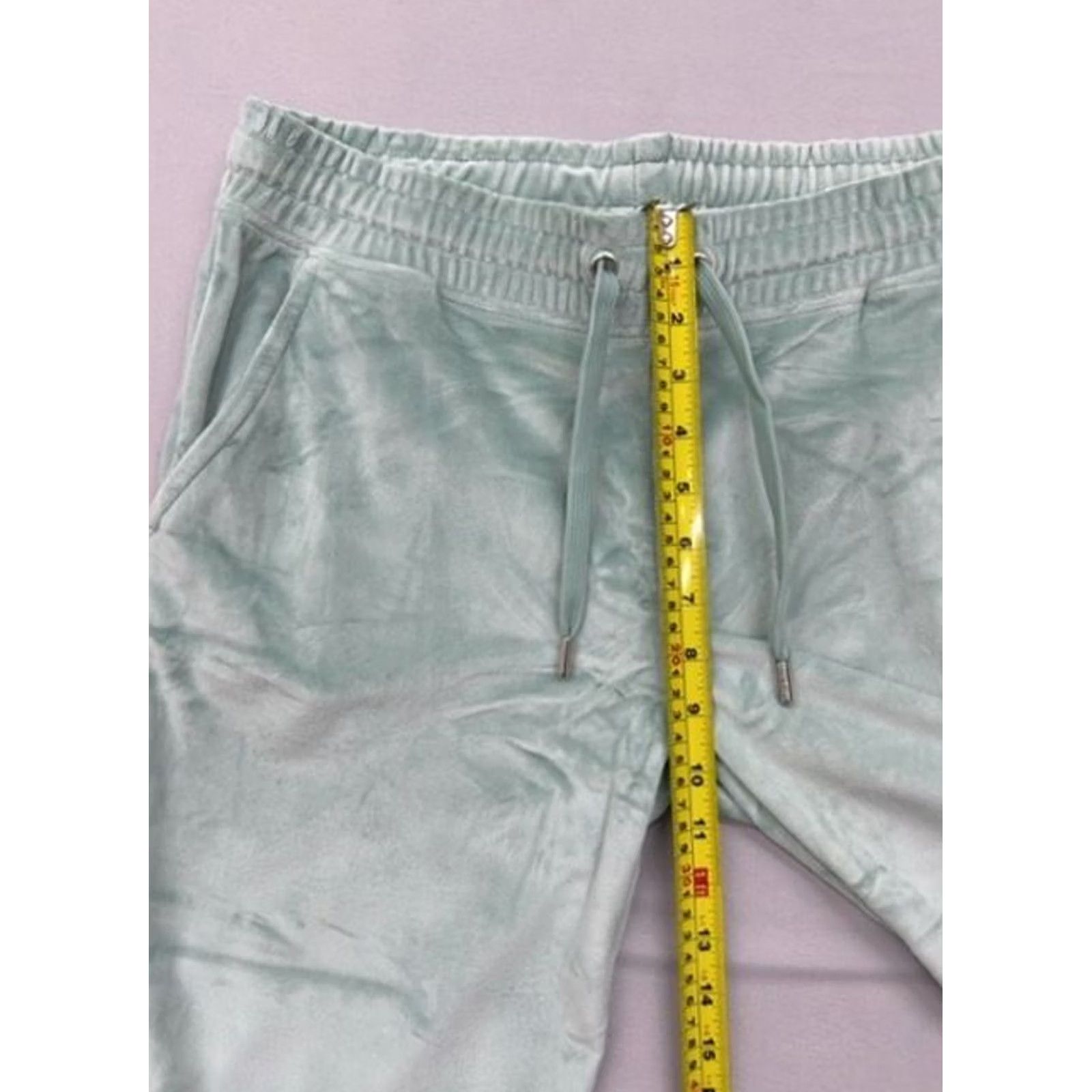 Juicy Couture Juicy Couture Del Ray Sweatpants M Chinois Green Velour Straight Sweatpants Women Regular Size 32" / US 10 / IT 46 - 7 Thumbnail