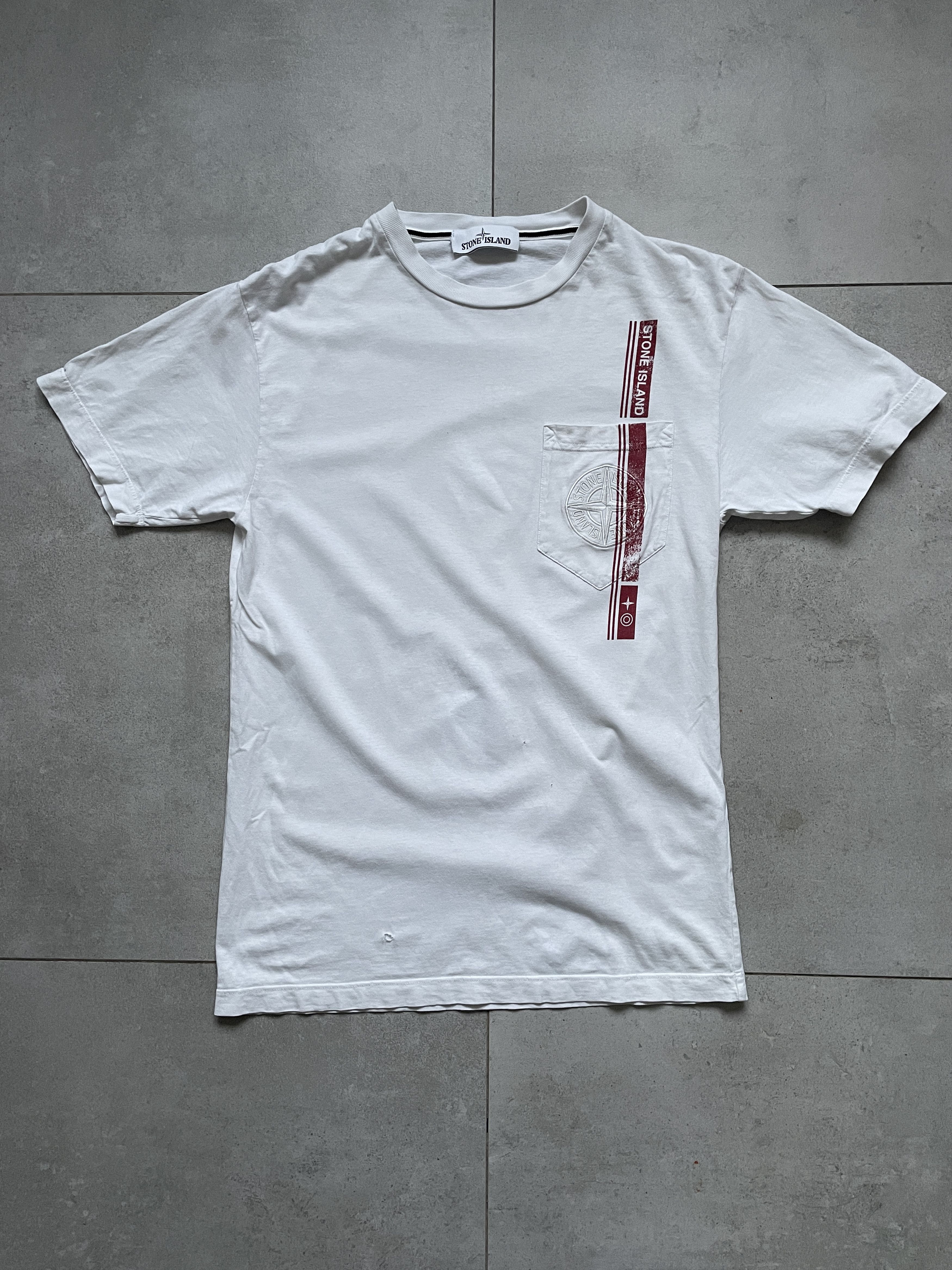 Stone Island STONE ISLAND POCKET TEE LOGO WHITE TEE Size US S / EU 44-46 / 1 - 1 Thumbnail
