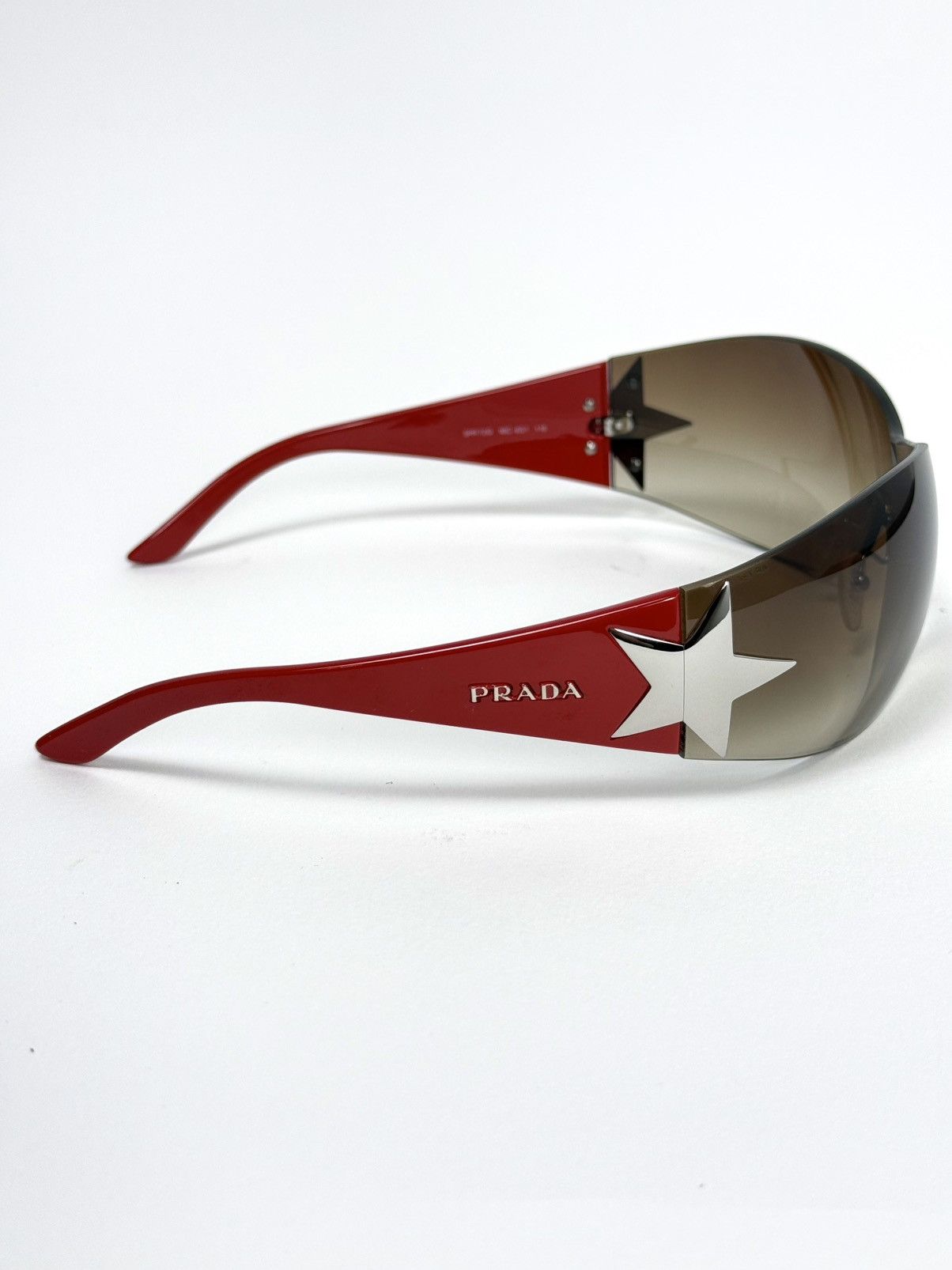 Prada Y2K ICONIC PRADA CHROME STAR SUNGLASSES IN RED Size ONE SIZE - 4 Thumbnail