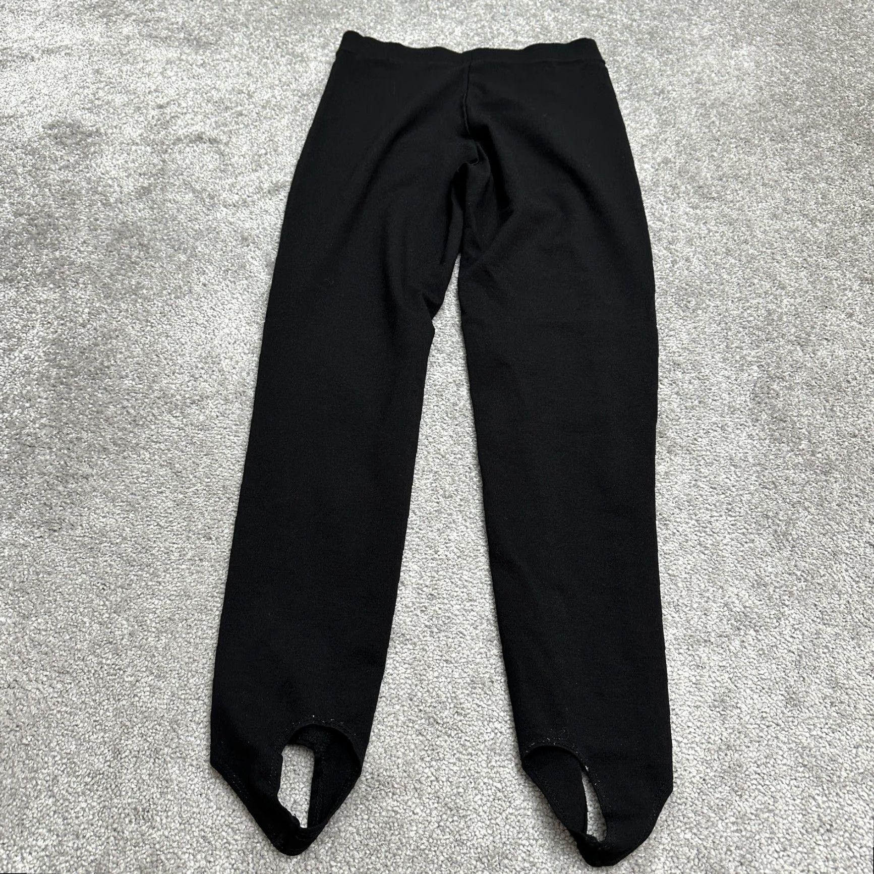 AQUA Aqua Stirrup Leggings Womens Small Black Athletic Activewear Slim Fit Size S Regular - Breathable Stretch Comfort Tummy Waist Size 28" / US 6 / IT 42 - 2 Thumbnail