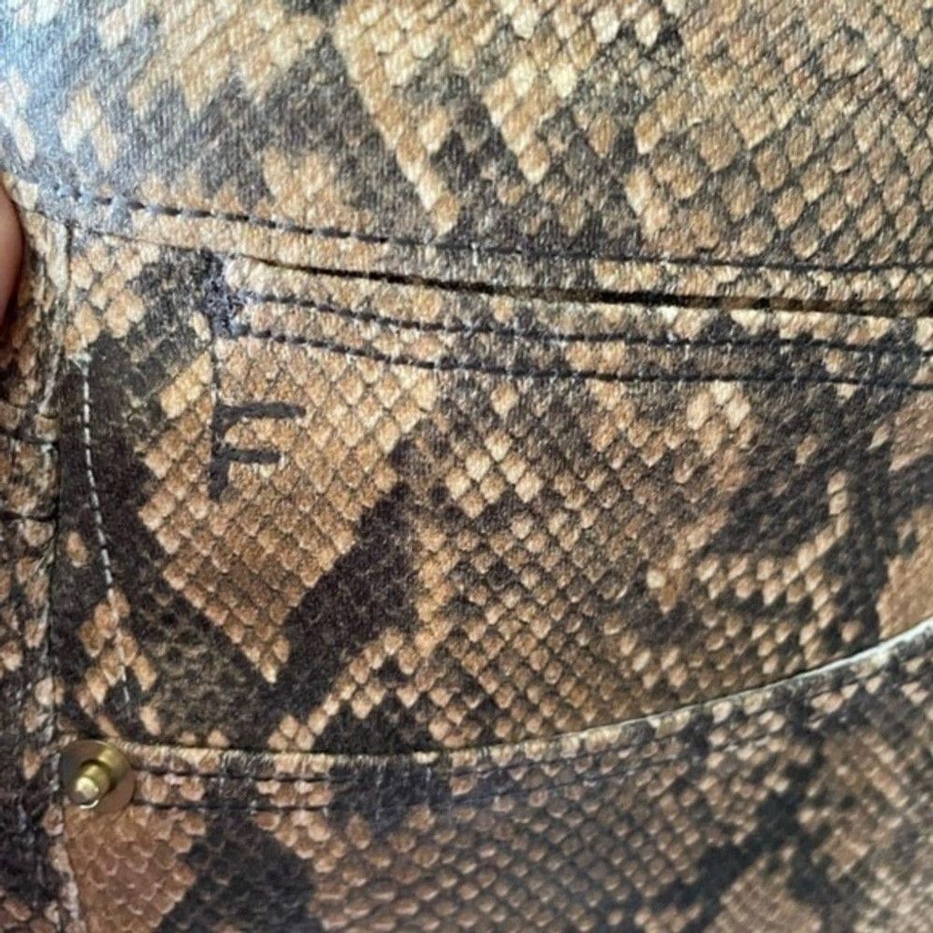 Frame Frame Le High Skinny Crop High Rise Snake Brown Jean Size 25 Size 25" / US 0 / IT 36 - 10 Thumbnail