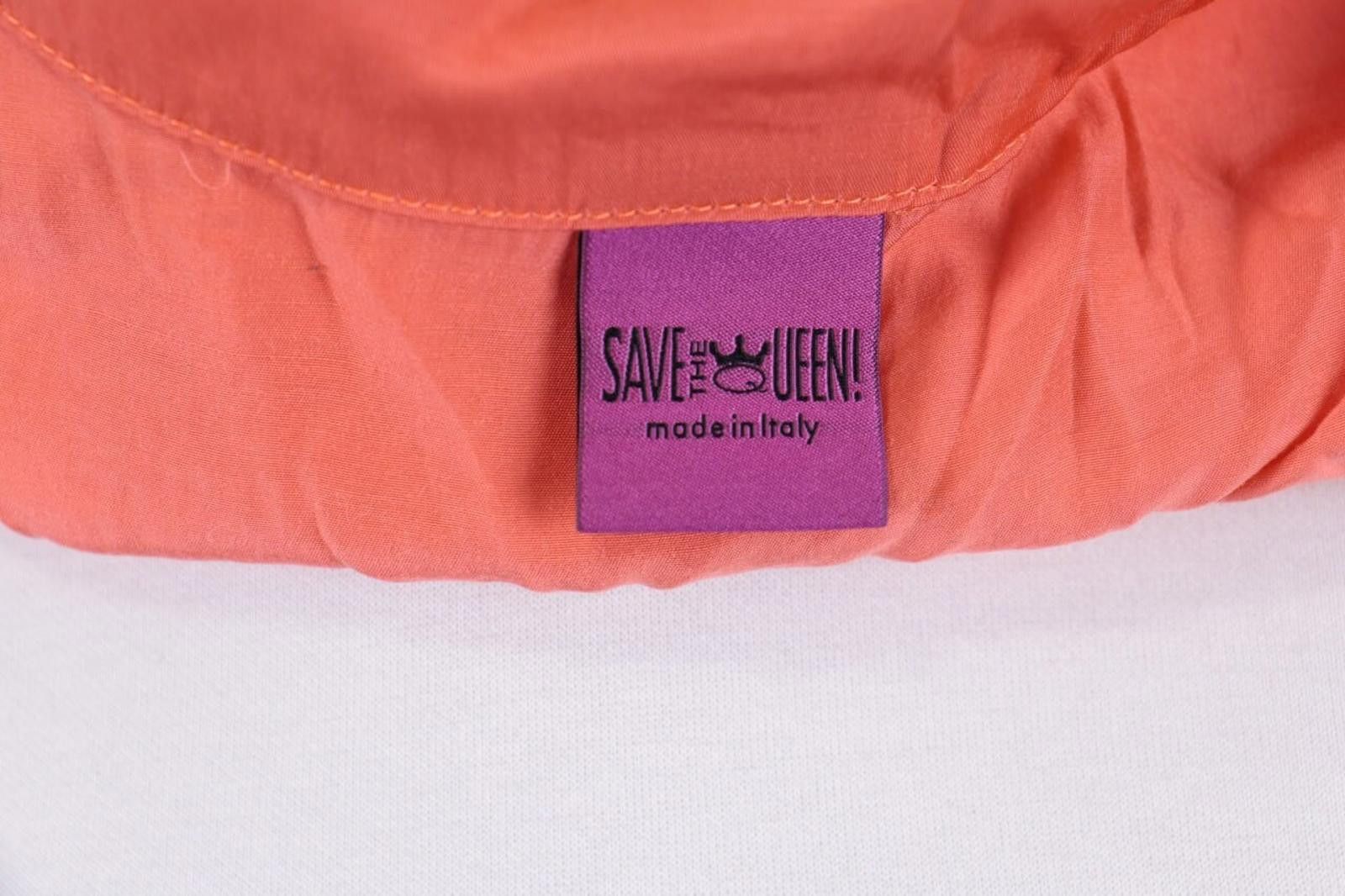 Designer Save The Queen Orange Abstract Silk Shirt Blouse Size S Size S / US 4 / IT 40 - 11 Thumbnail