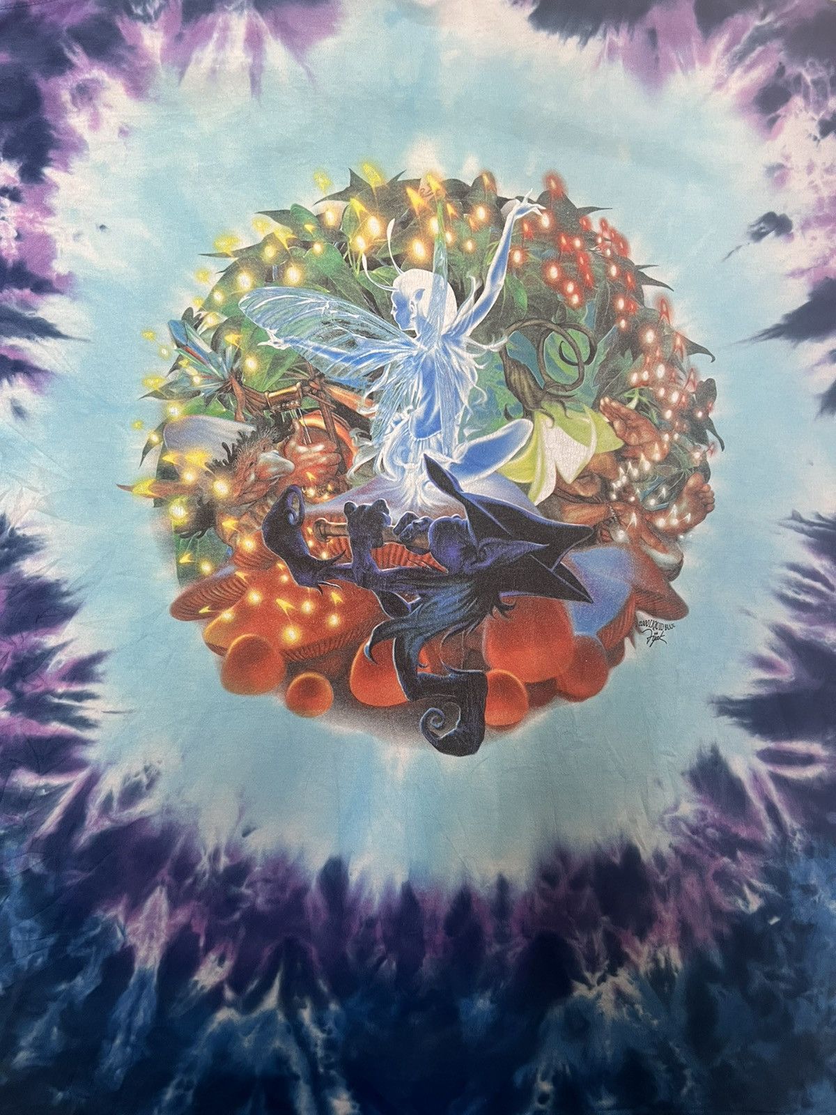 Liquid Blue Vintage 1999 Liquid Blue Fairy Fantasy Mushroom Tie Dye Size US XL / EU 56 / 4 - 4 Thumbnail