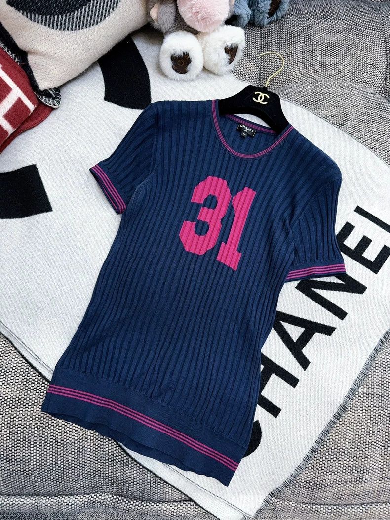 Chanel Chanel 19p dark blue stitching red border No. 31 number do Size S / US 4 / IT 40 - 3 Thumbnail