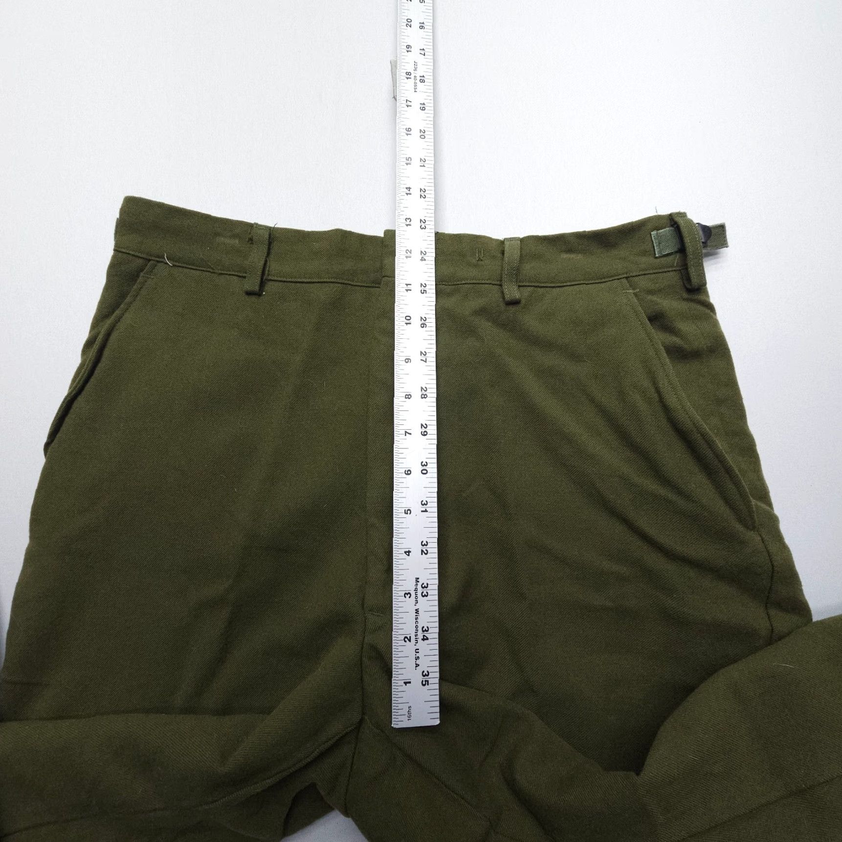 Vintage VINTAGE Tennesse Apparel Corp M-1951 Cold Weather Wool Trousers Mens M 32 x 29 Green Army Workwear Pants Size US 31 - 7 Thumbnail
