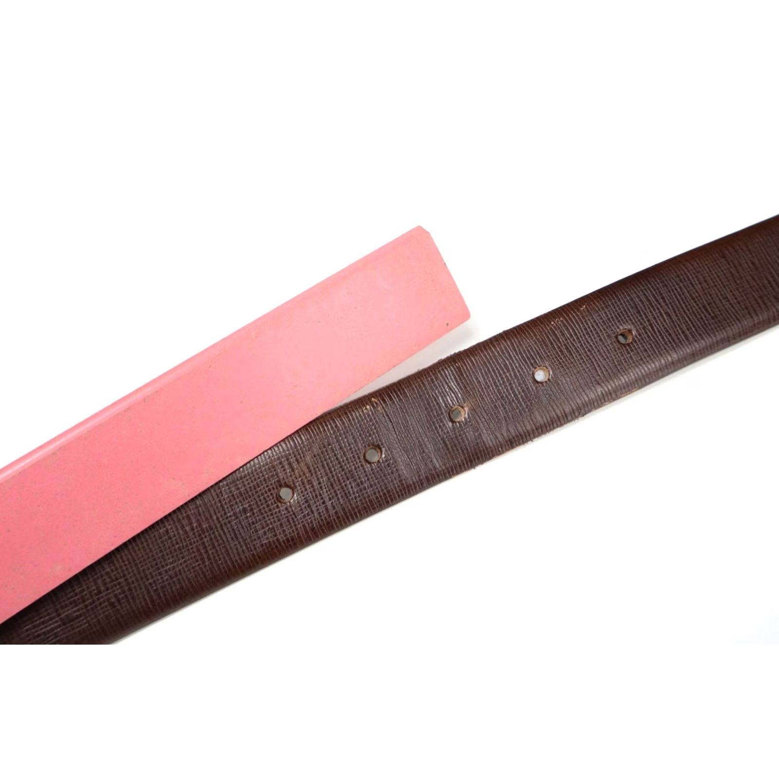 Suitsupply Suitsupply Belt Men’s 85/34 Genuine Leather Square Buckle Adjustable Textured Belt Mens 85/34 Brown Leather Size ONE SIZE - 6 Thumbnail