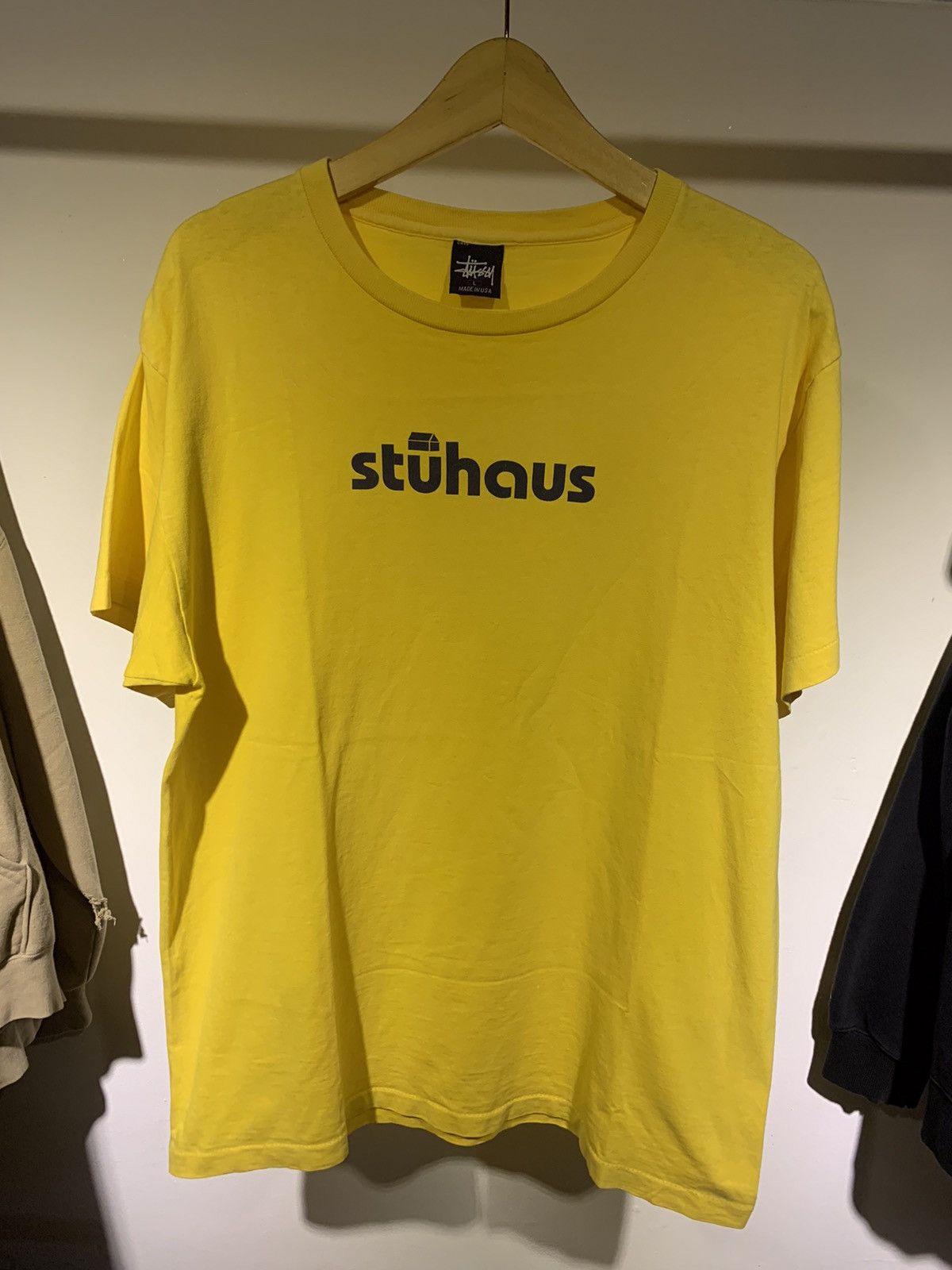 image of Stussy Bauhaus 90's Shirt in Yellow, Men's (Size Large)