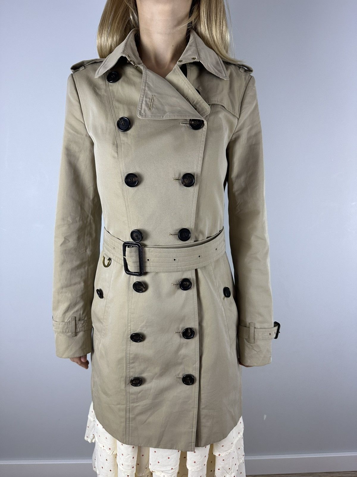 Burberry Burberry Sandringham Trench Breasted Coat Nova Check US6
