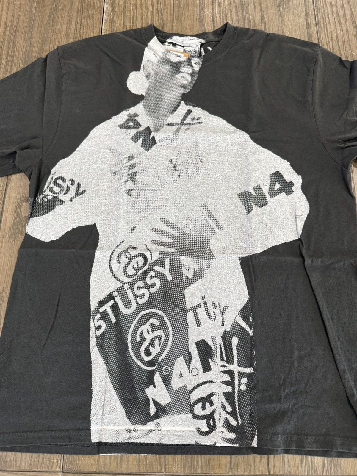 Stussy 🎱 Stussy NEW! Lady Paris Pigment Dyed Tee XXL Black 2XL 🎱 Size US XXL / EU 58 / 5 - 2 Thumbnail