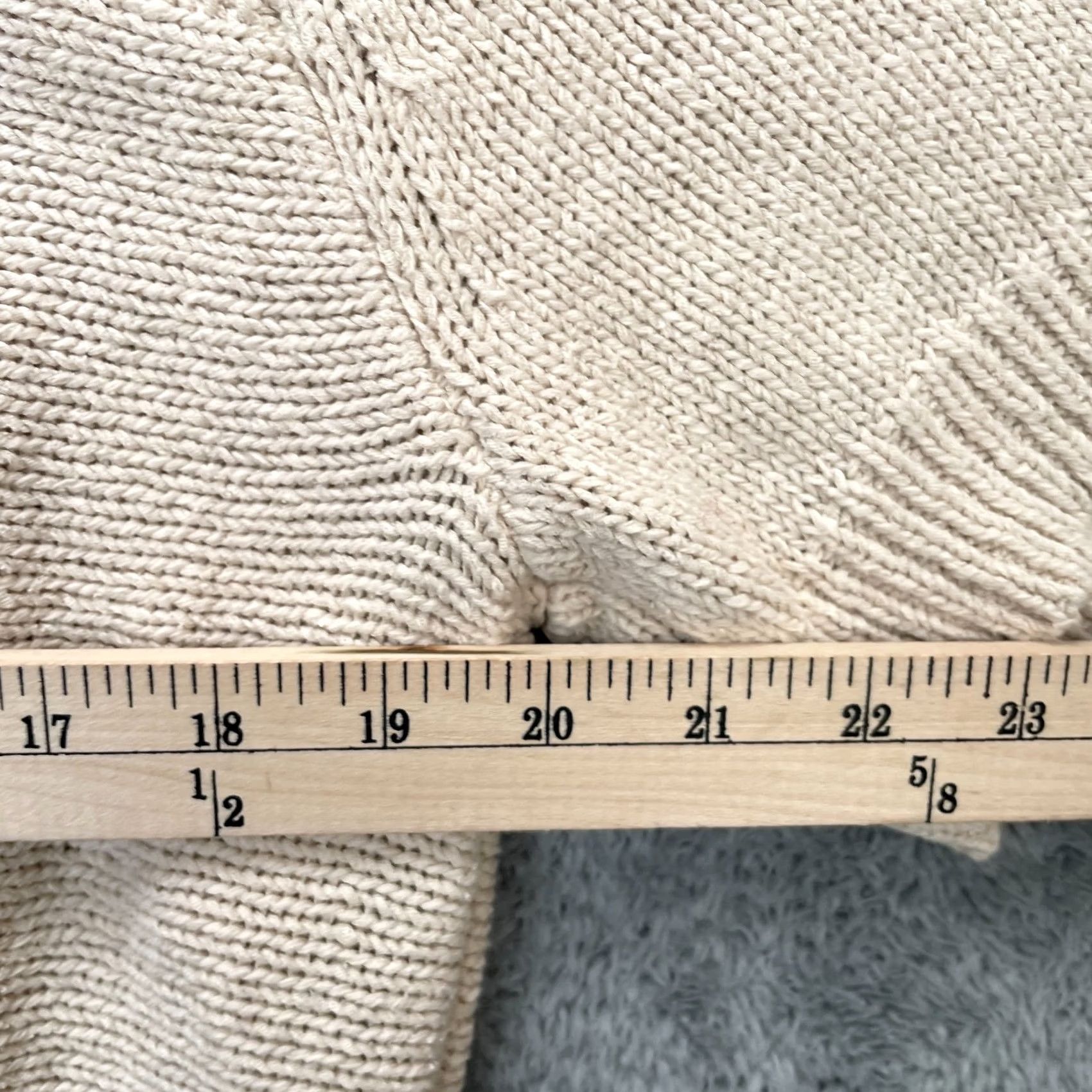 Coldwater Creek VINTAGE Coldwater Creek Sweater Womens Medium Beige Chunky Knit Cotton Ribbed Winter Size M / US 6-8 / IT 42-44 - 8 Thumbnail