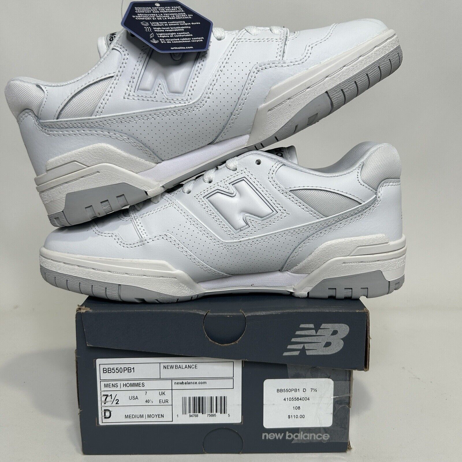 New Balance New Balance 550 “White Grey” 2024 Size US 7.5 / EU 40-41 - 3 Thumbnail