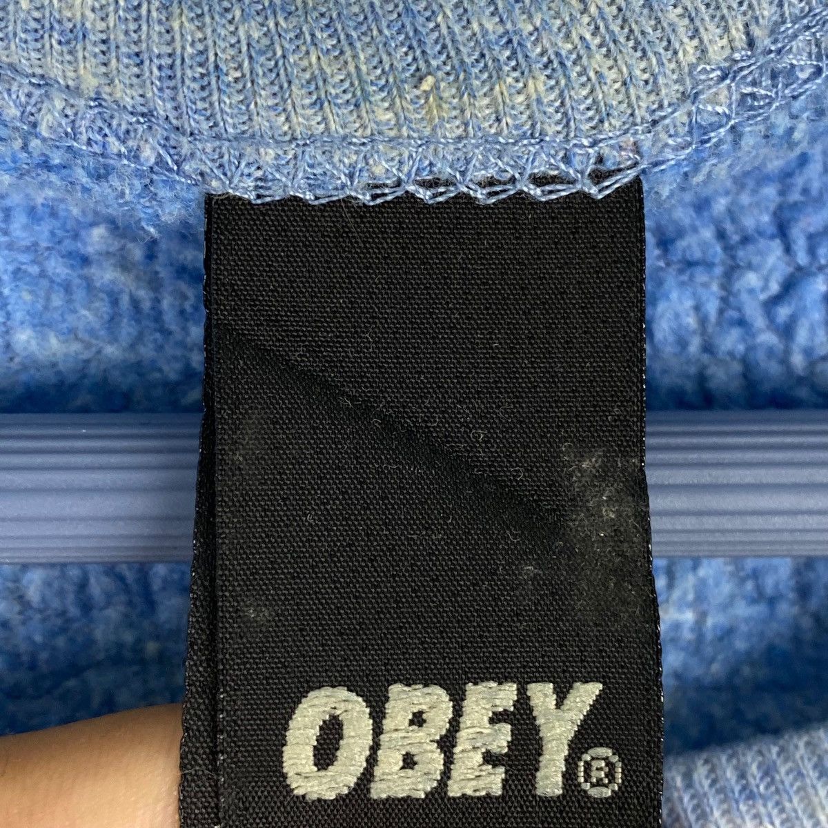 Obey × Vintage Vintage Obey Printed Crewneck Sweatshirt Blue Pullover Size US M / EU 48-50 / 2 - 5 Thumbnail