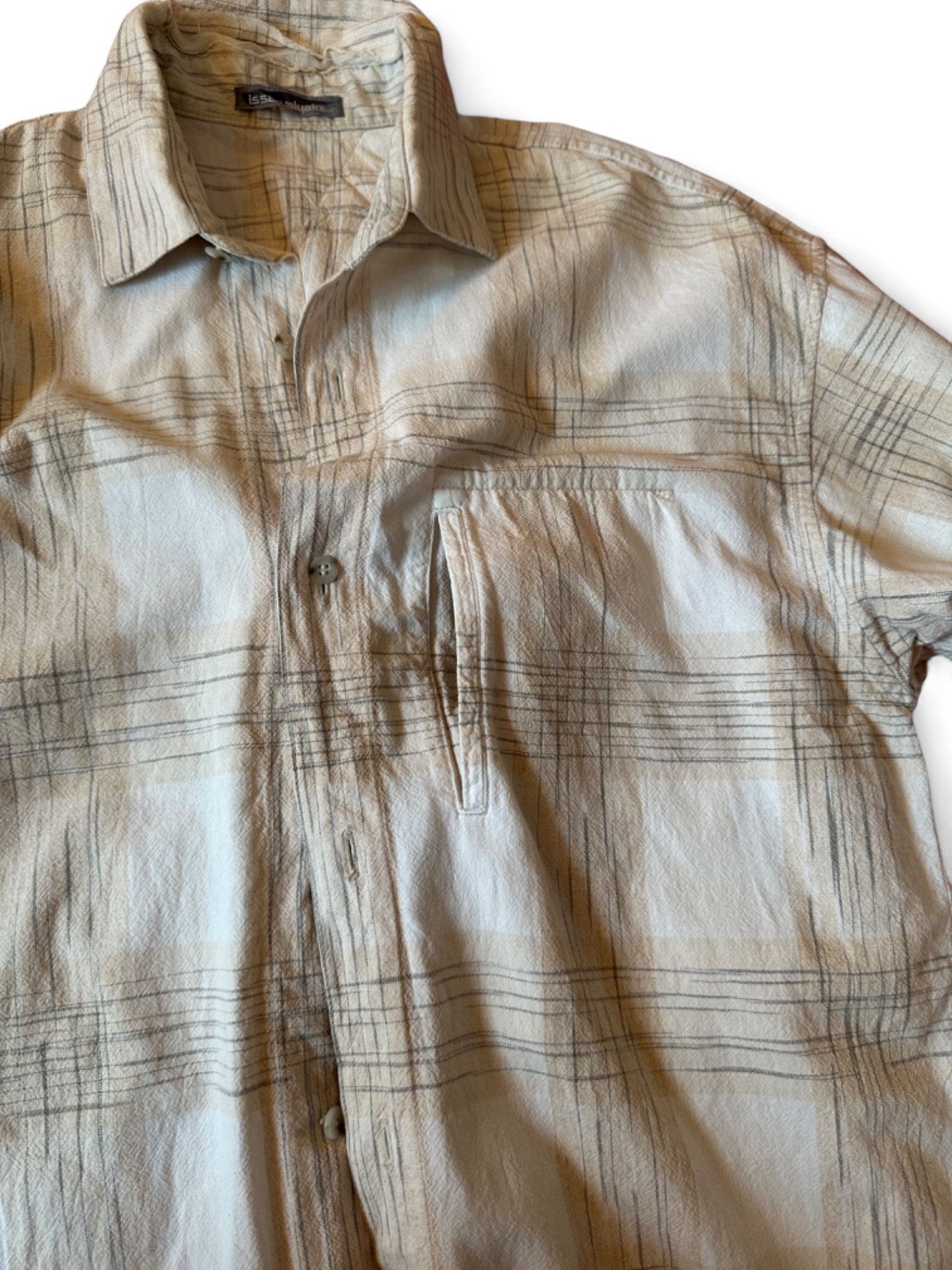 Issey Miyake 90s Issey Miyake Men’s Plaid Shirt Size US S / EU 44-46 / 1 - 3 Thumbnail