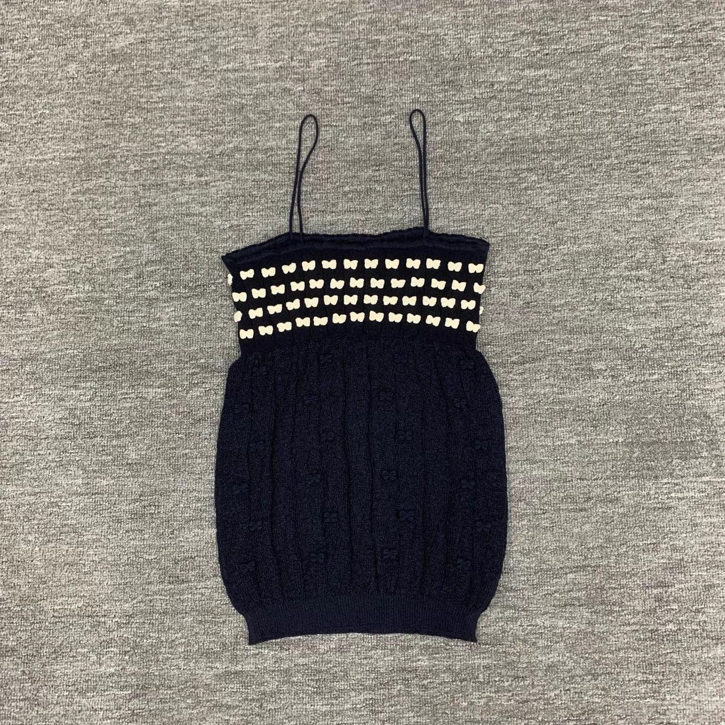 Chanel Chanel Deep Blue Bow Knit Cami Maxi Dress 38 95New Size S / US 4 / IT 40 - 2 Thumbnail