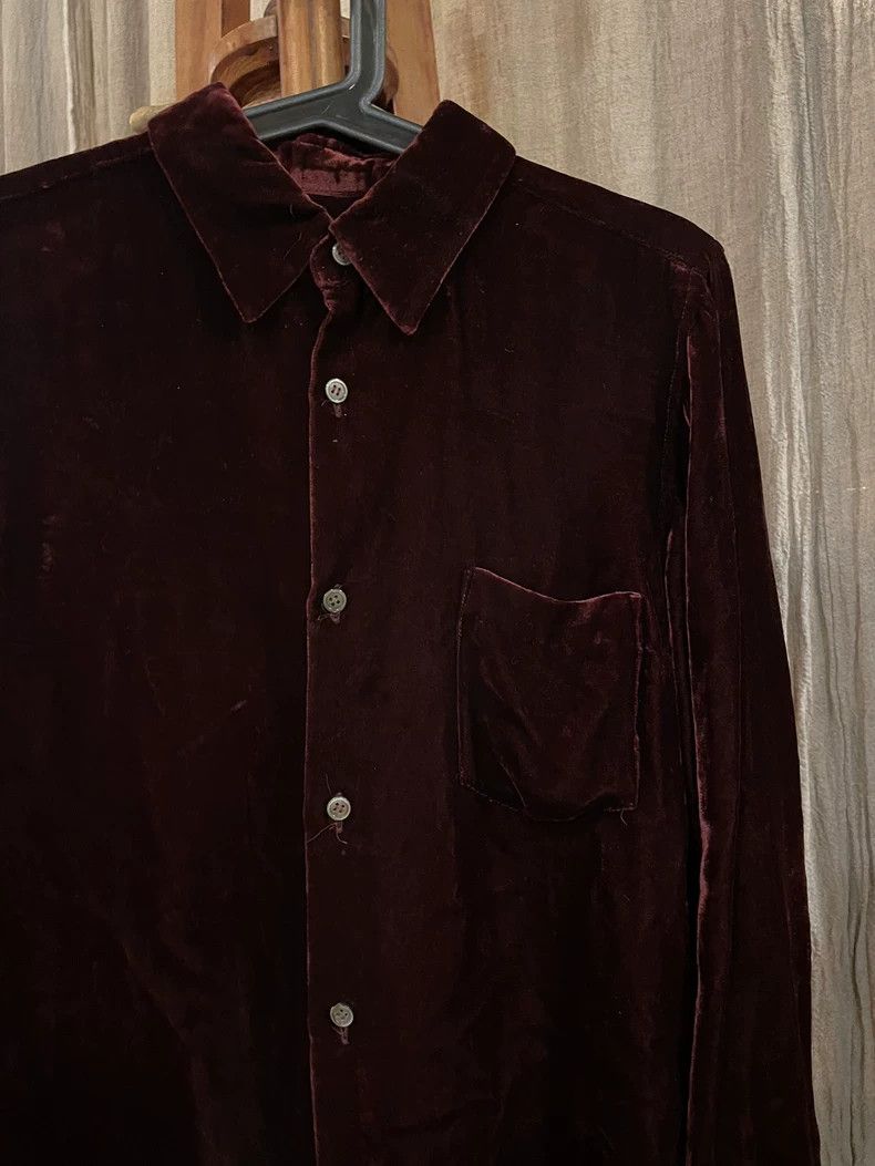 Comme des Garcons Comme des Garcons Dark red velvet shirt overskirt suit Size M / US 6-8 / IT 42-44 - 2 Thumbnail