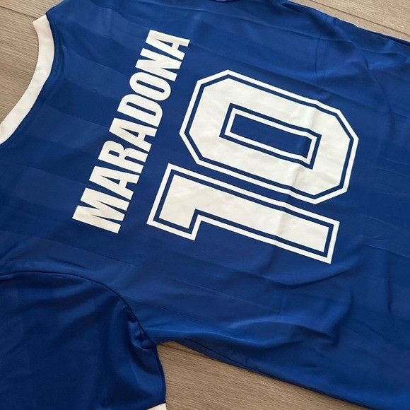 Le Coq Sportif Maradona Soccer Jersey Argentina 1986 Away Blue FWC Diego Sh Size US L / EU 52-54 / 3 - 9 Thumbnail