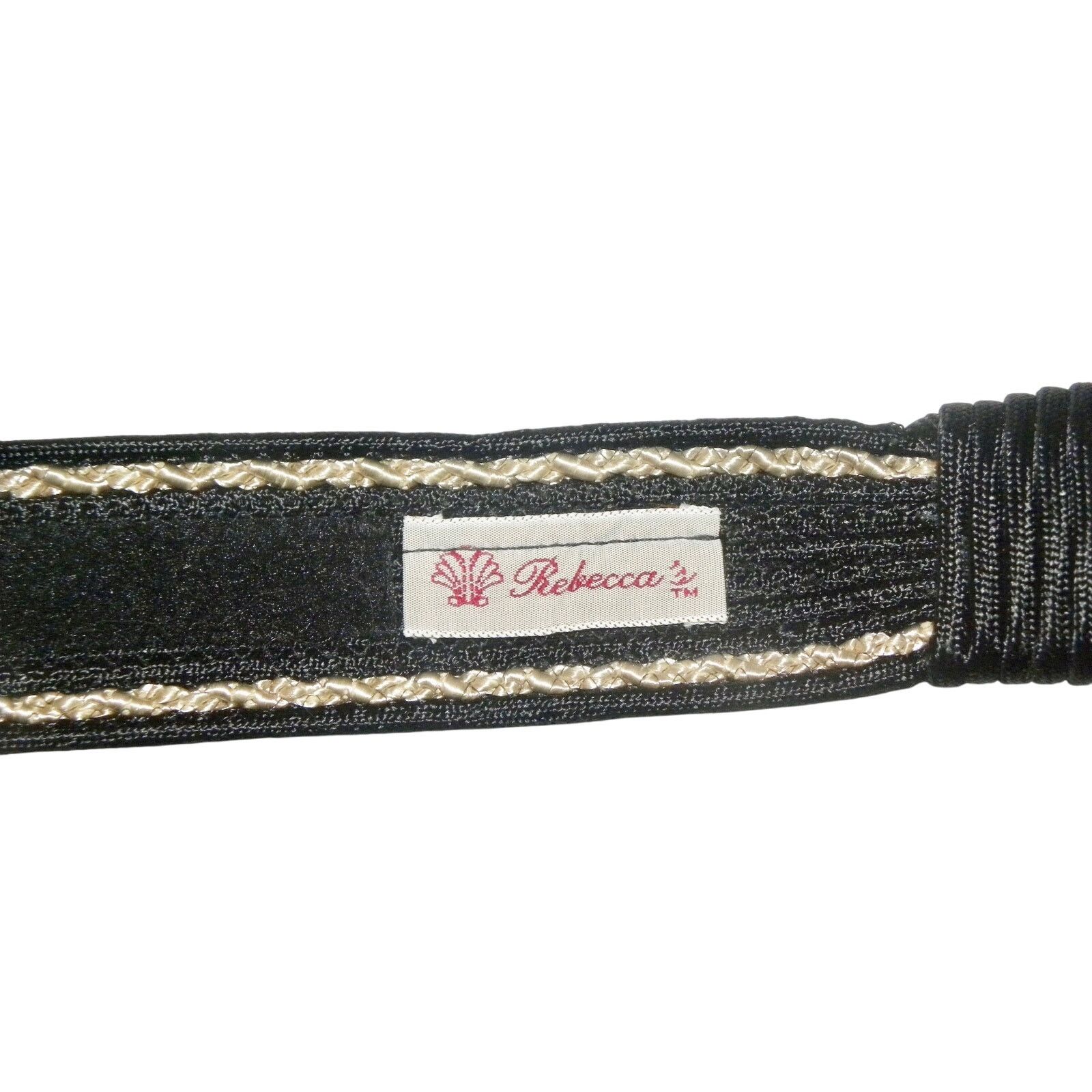 Vintage 80s Boho Cord & Wood Bead Belt | Art to Wear Gypsy Black Tan Size ONE SIZE - 4 Thumbnail