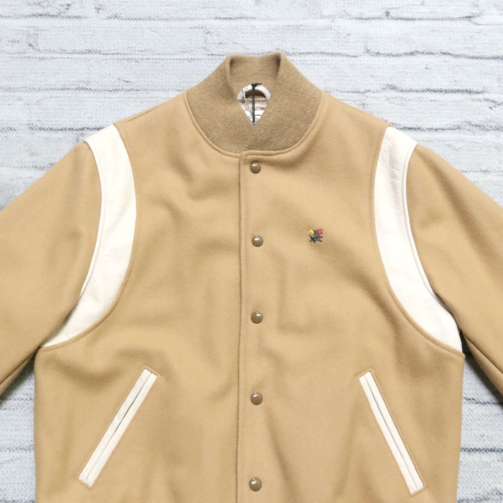 Aime Leon Dore Aime Leon Dore x Golden Bear Crest Logo Wool Varsity Jacket Size L Brown Mens Size US L / EU 52-54 / 3 - 2 Thumbnail