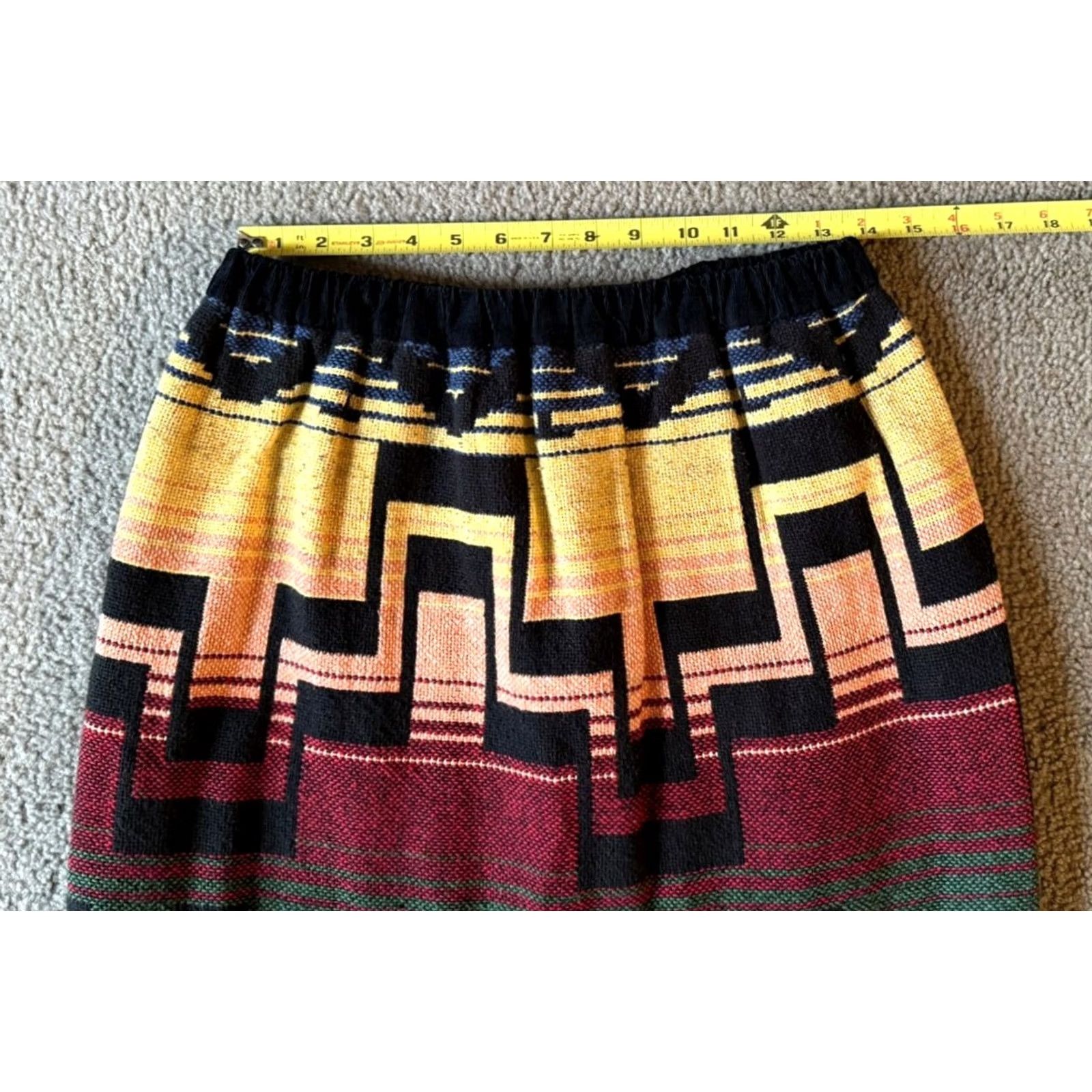 Vintage VTG E. Claire Designs Southwestern Print Cotton Maxi Skirt One Size Women Boho Size 42" / US 20 - 3 Thumbnail
