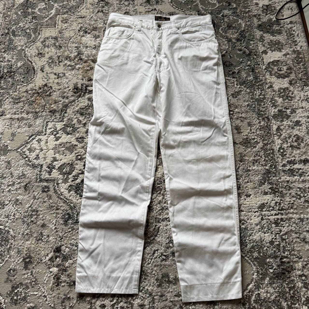 Fendi Rare Fendi Total White Cute Vintage 80s Retro Glam Pants Size 34" / US 12 / IT 48 - 2 Thumbnail
